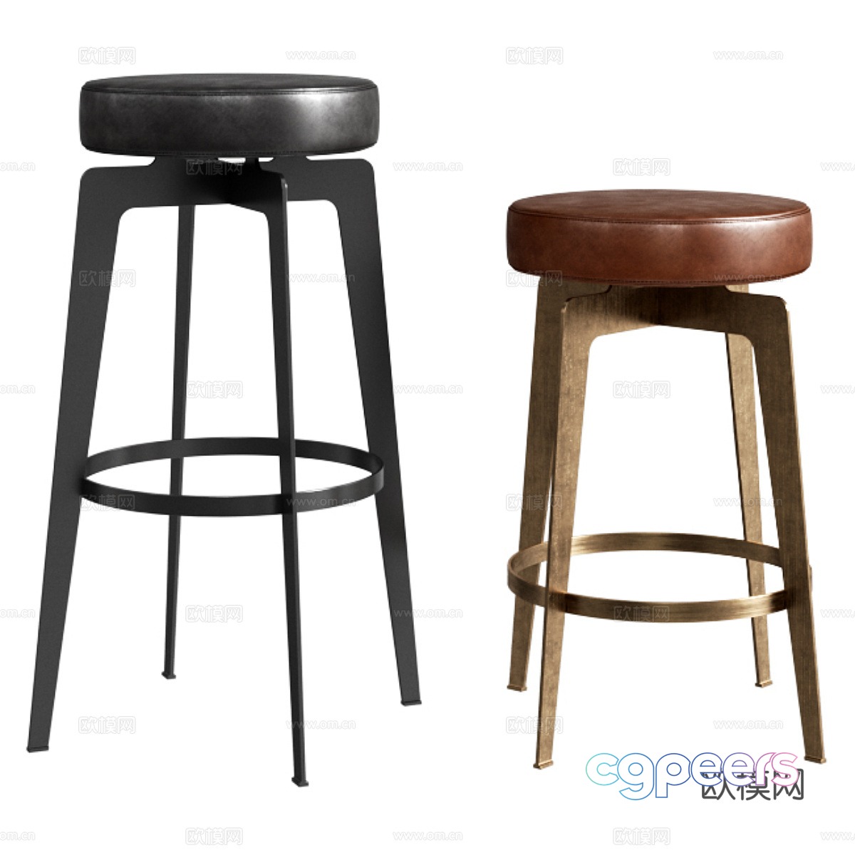 Cb2 Hayden Circular Bar and Bar Stool 3D Model Cb2 Hayden Circular Bar and Bar Stool 3D Model