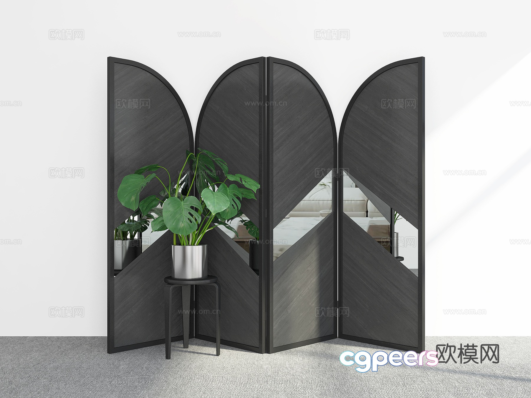 Modern screen 3d model Modern screen 3d model