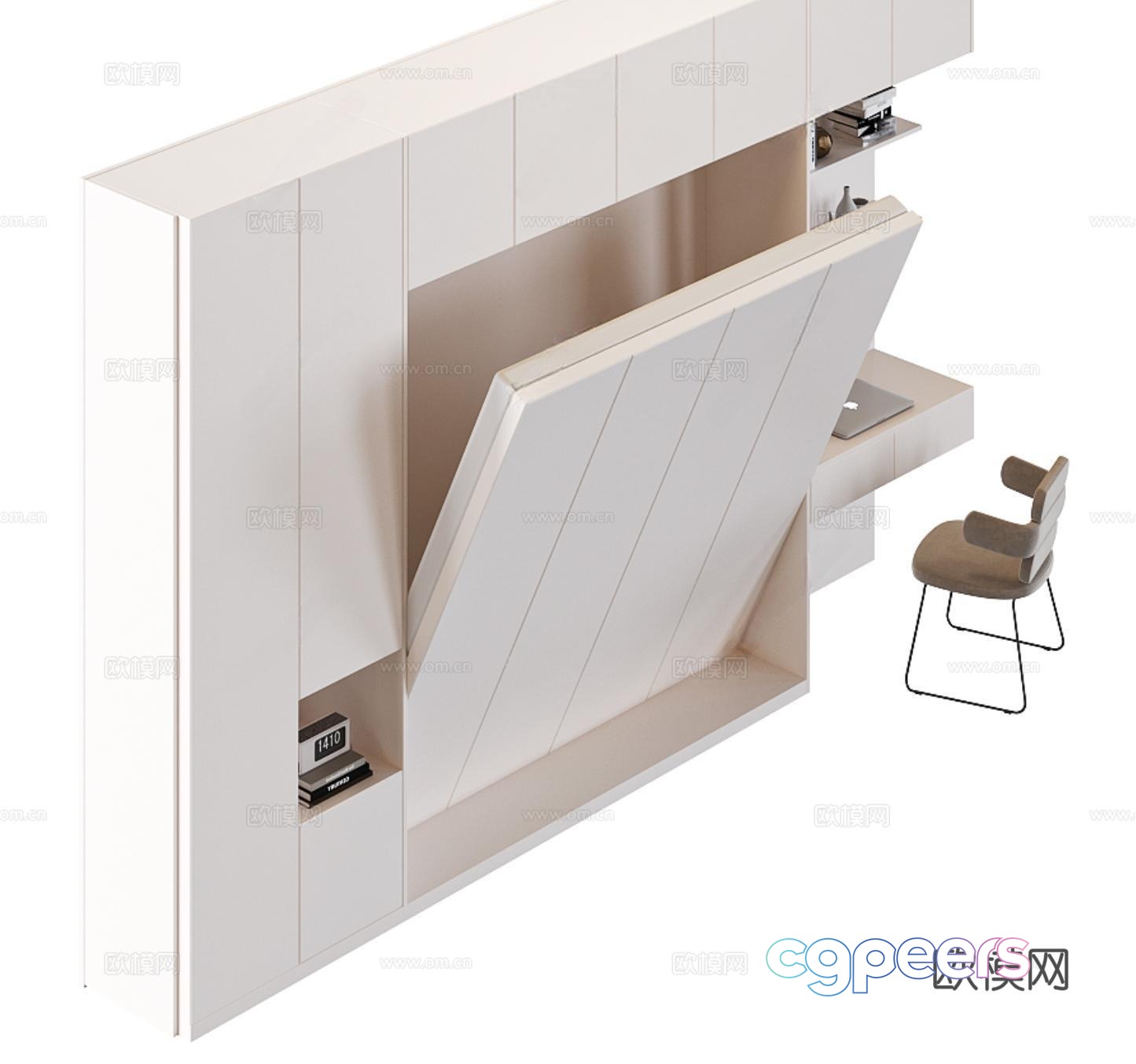 Modern folding bed 3d model Modern folding bed 3d model