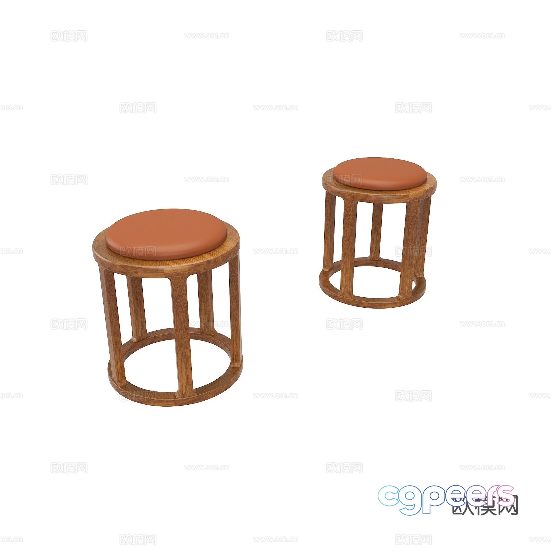 Retro small stool 3d model Retro small stool 3d model