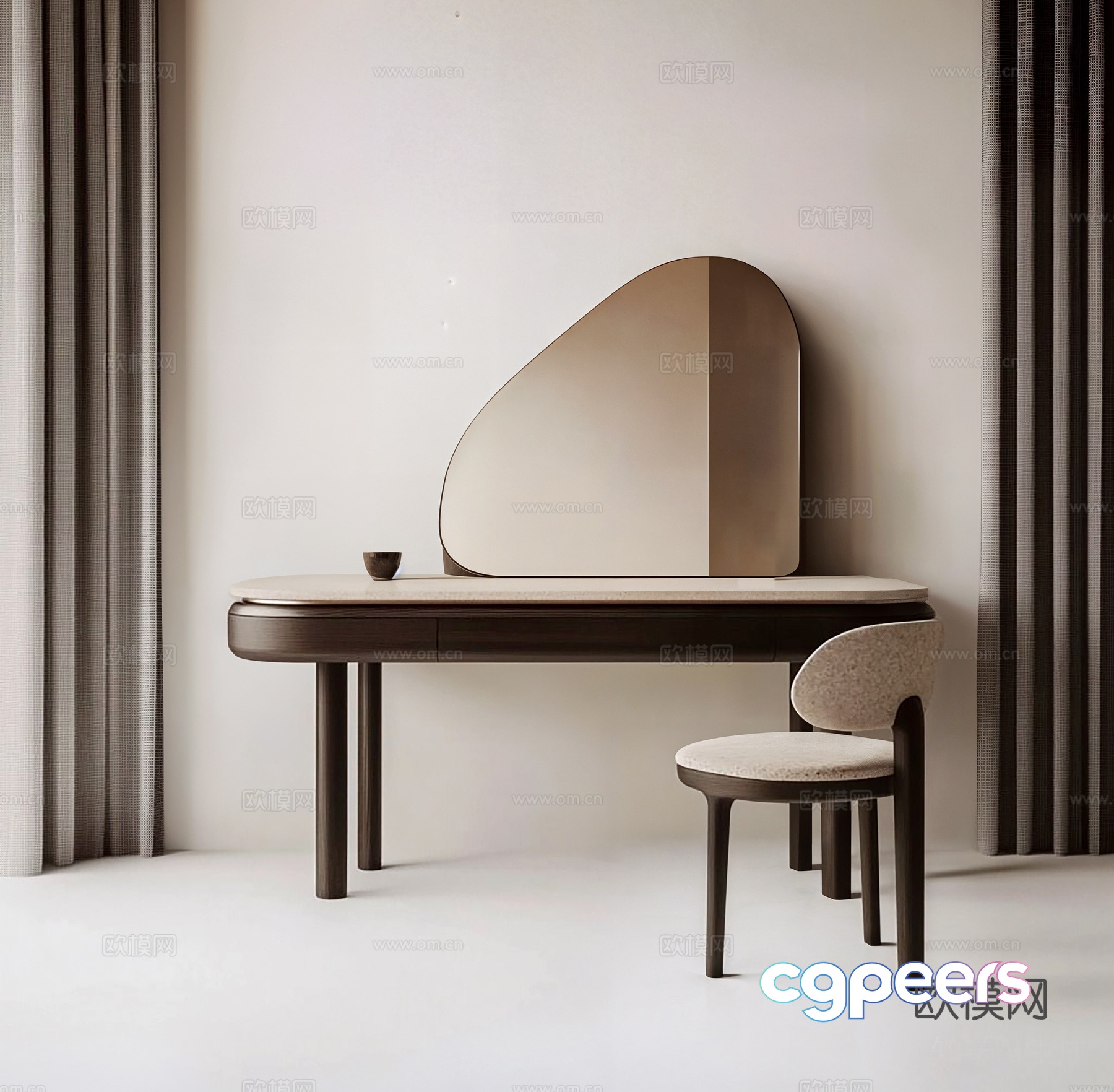Modern dressing table 3d model Modern dressing table 3d model