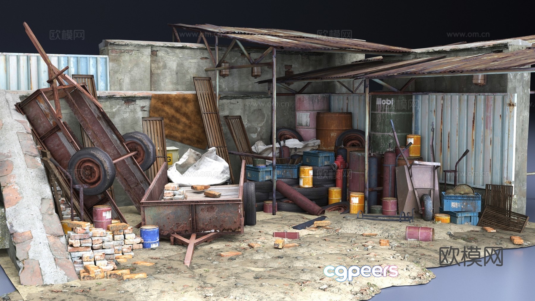 Worn props 3d model Worn props 3d model