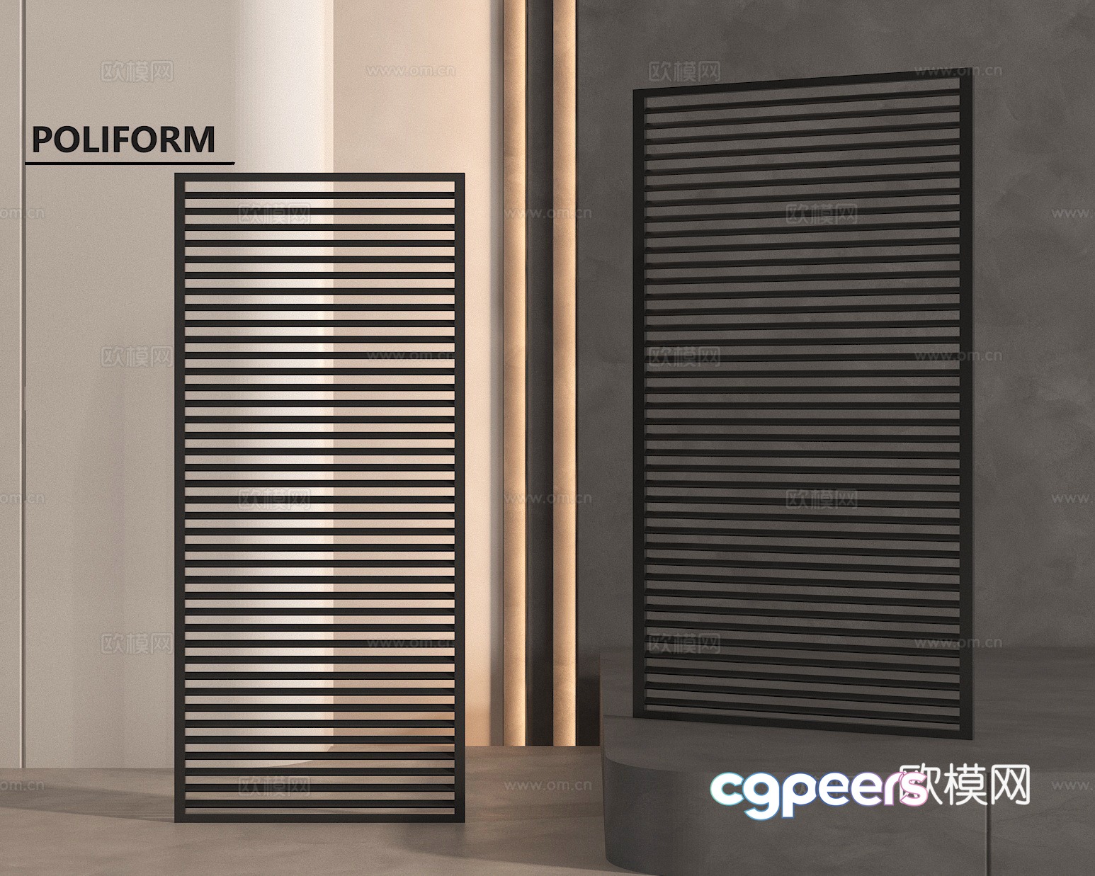 Partition Screen 3D Model Partition Screen 3D Model