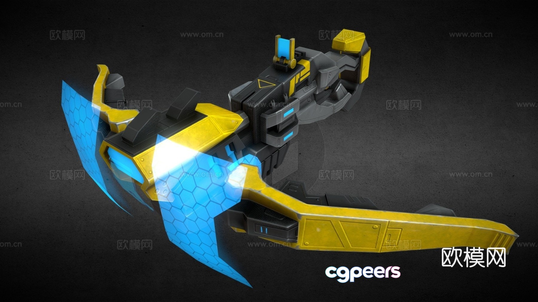Sci-fi crossbow 3d model Sci-fi crossbow 3d model