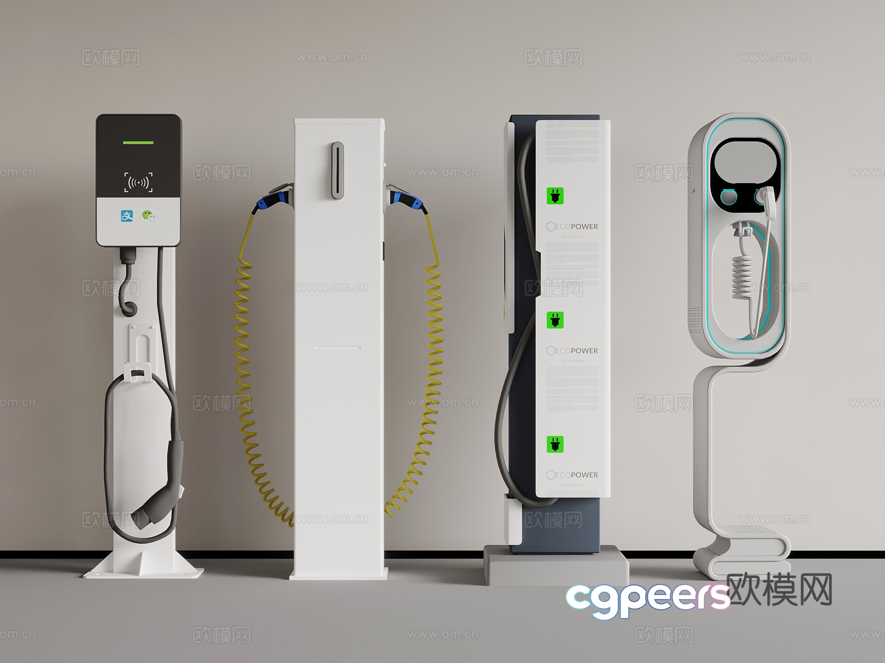 Shared equipment, modern charging pile, charging equipment, new energy equipment 3D model