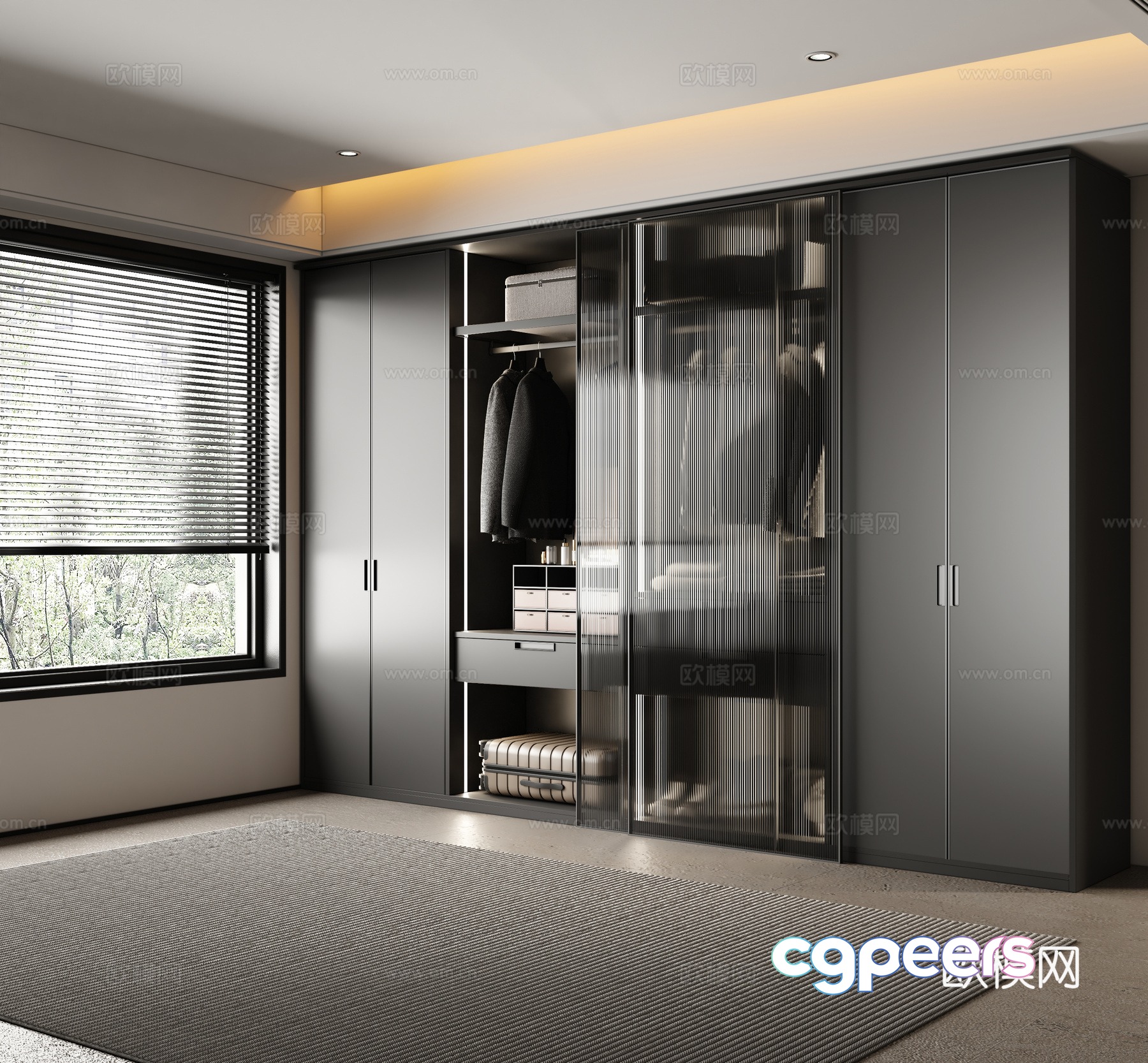 Italian minimalist wardrobe glass wardrobe finished wardrobe modern wardrobe door wardrobe 3d model Italian minimalist wardrobe glass wardrobe finished wardrobe modern wardrobe door wardrobe 3d model