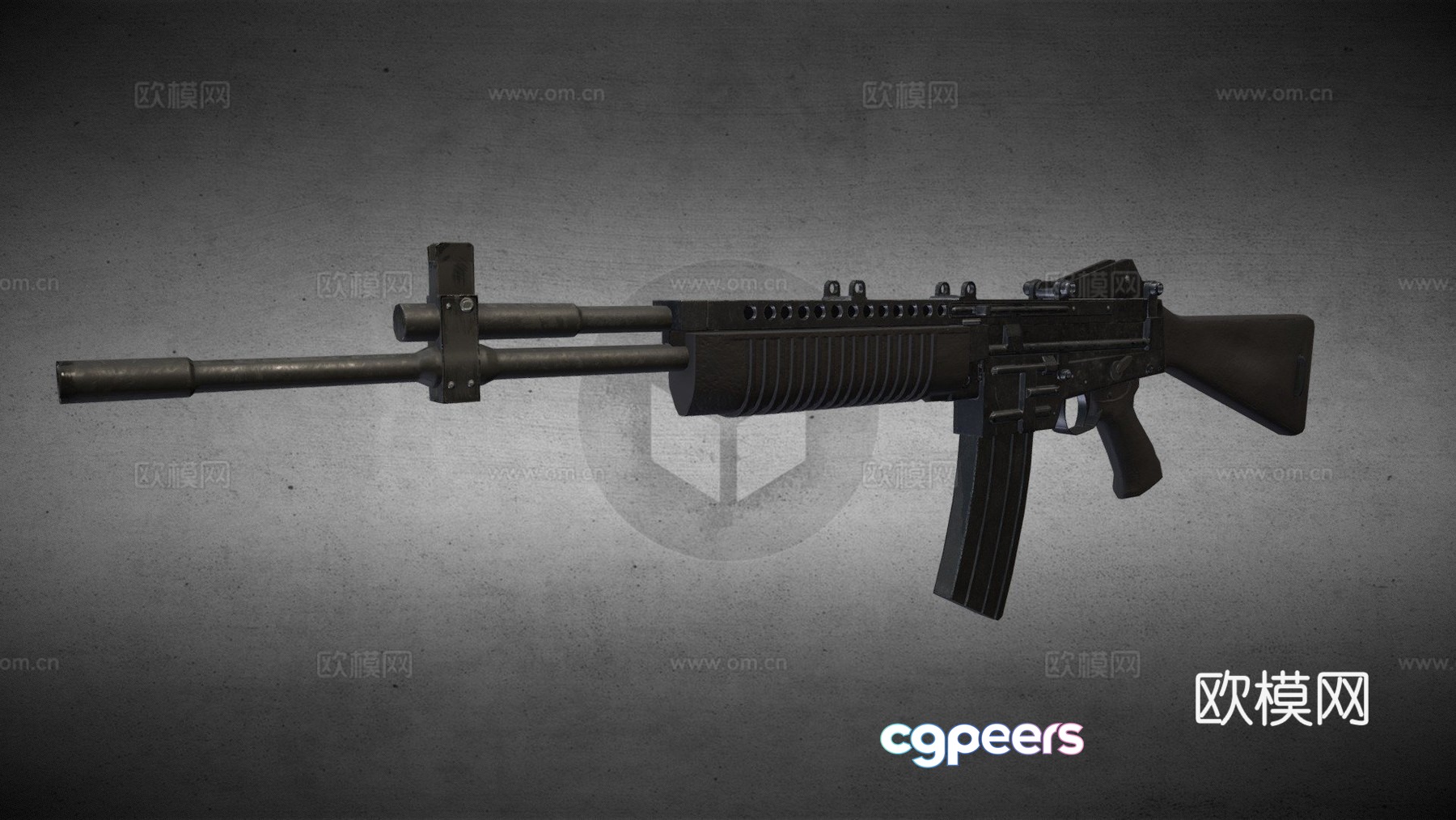 Stoner 63 PBR 3d model Stoner 63 PBR 3d model