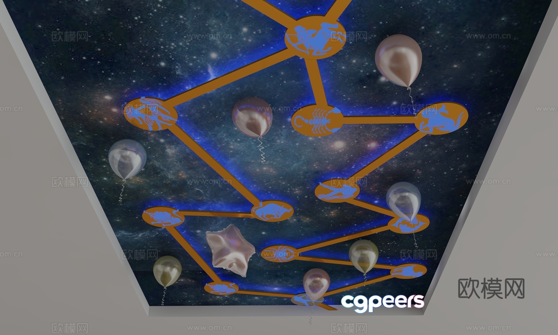 Modern ceiling 3d model Modern ceiling 3d model