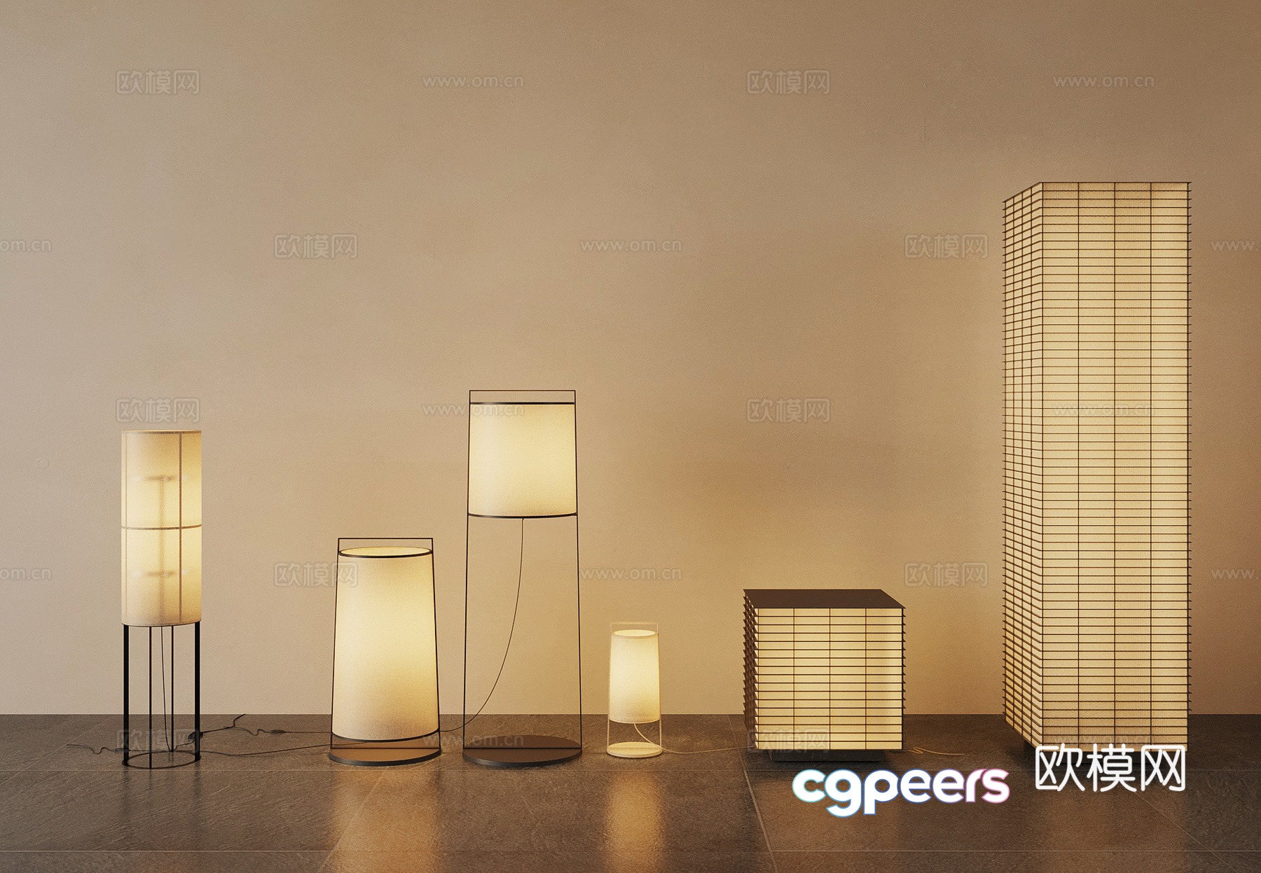 New Chinese style floor lamp modern floor lamp 3D model New Chinese style floor lamp modern floor lamp 3D model