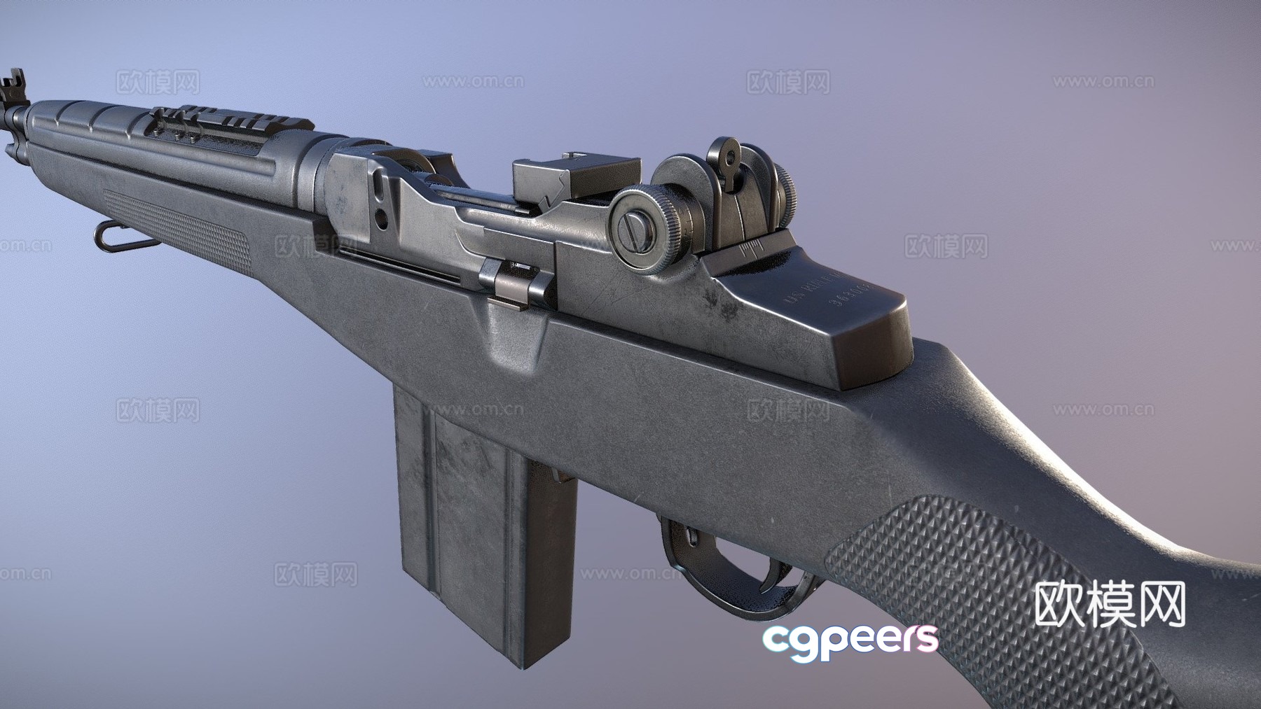 M1A rifle 3d model M1A rifle 3d model