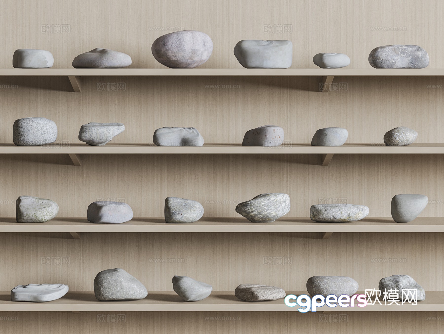 Modern stone 3d model Modern stone 3d model