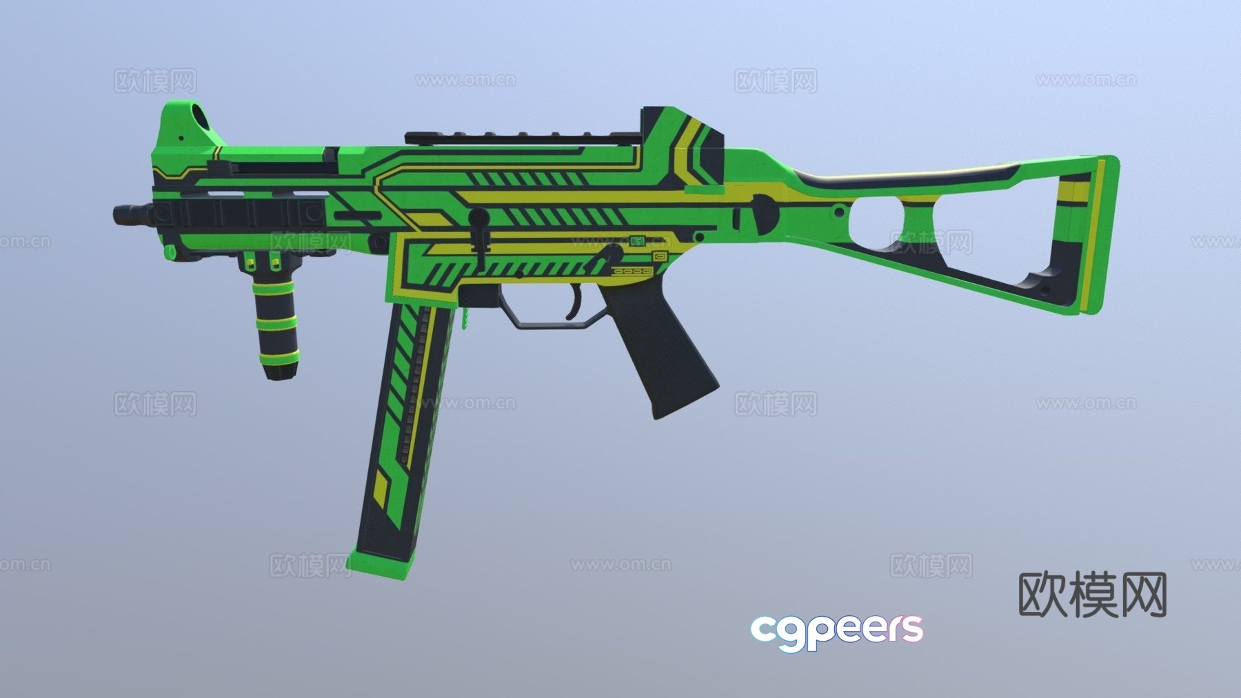 UMP-45 racing version V2 3d model UMP-45 racing version V2 3d model