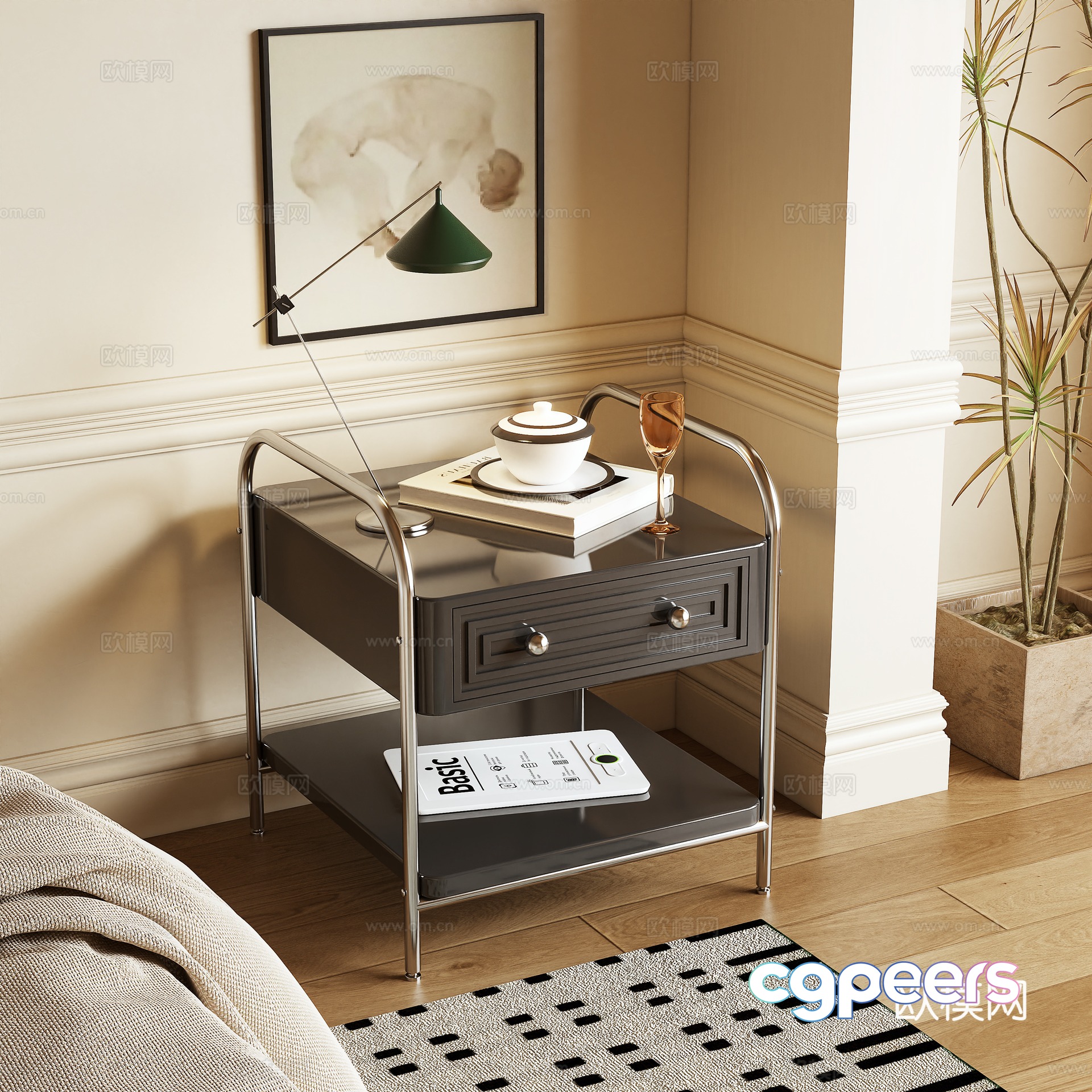 Modern night table 3d model Modern night table 3d model