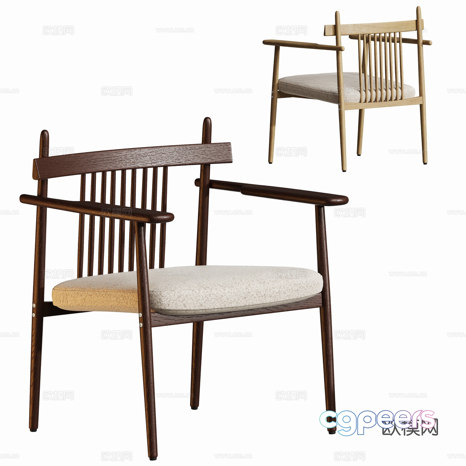 Modern log leisure chair 3d model Modern log leisure chair 3d model