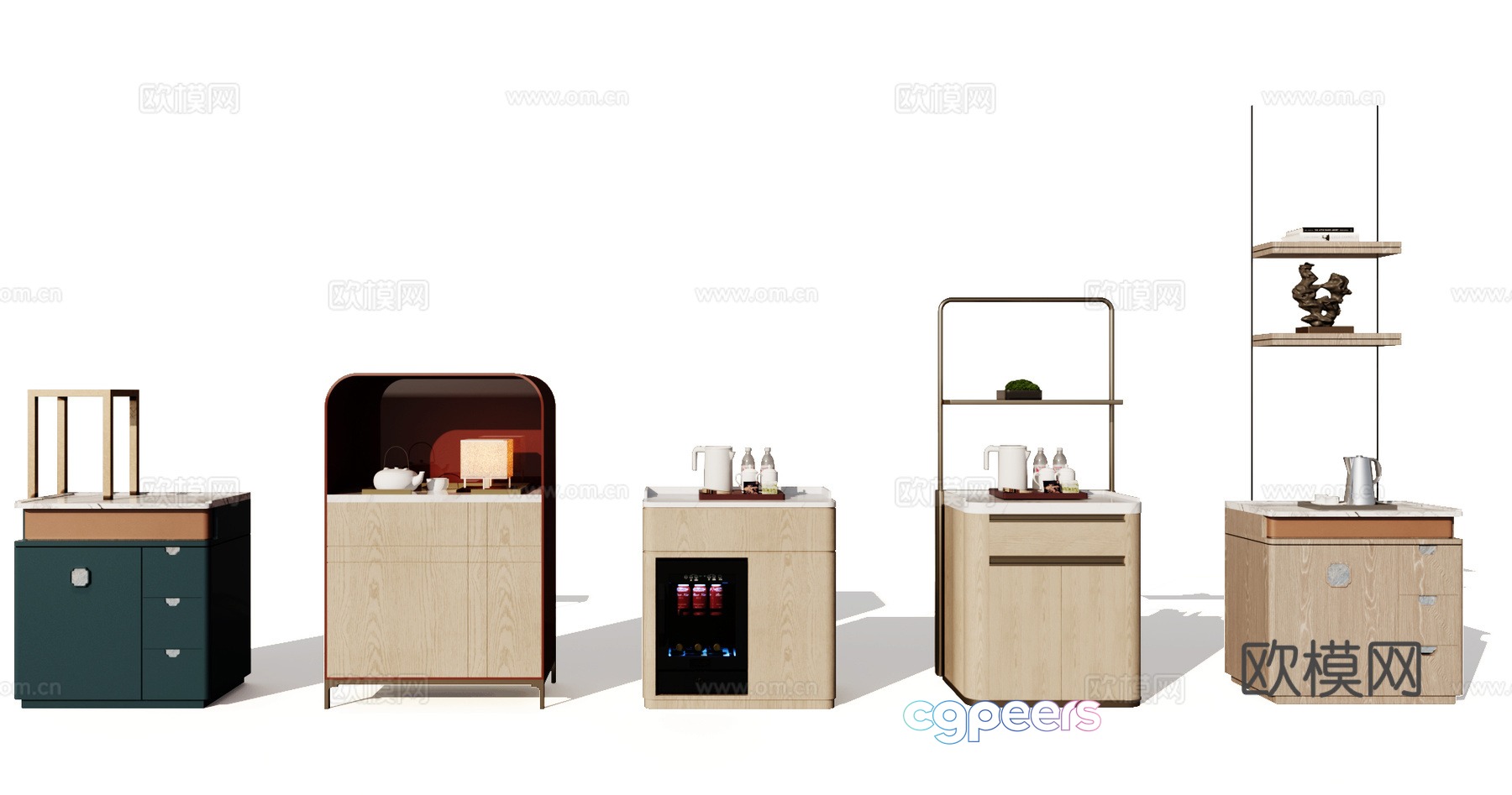Modern hotel room light luxury storage locker 3D model Modern hotel room light luxury storage locker 3D model