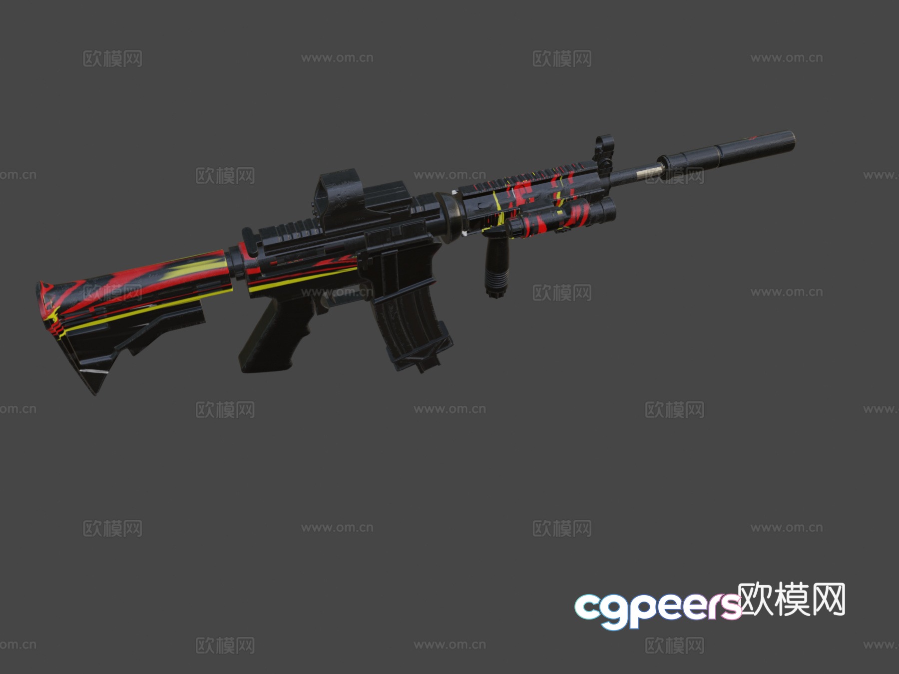 M4A1 Dragon Legend 3d model M4A1 Dragon Legend 3d model
