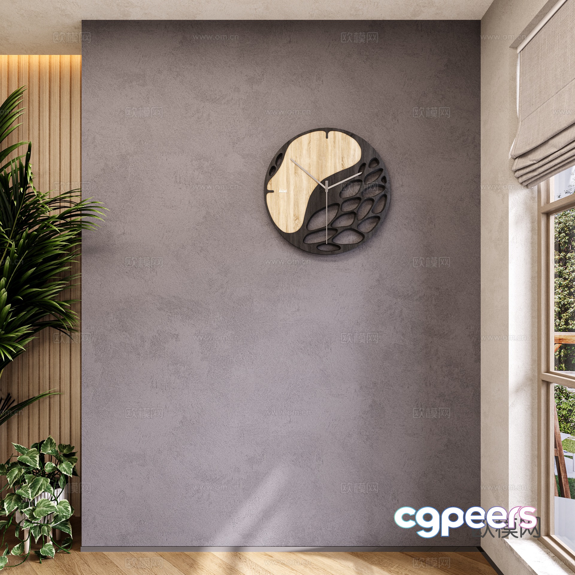 Microcement Art paint Clock Clock Wall clock 3d model Microcement Art paint Clock Clock Wall clock 3d model