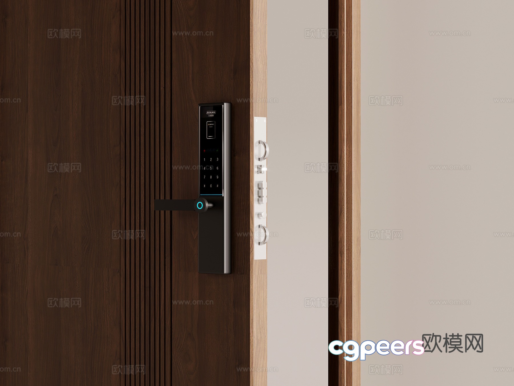 Password lock Modern security door password lock Fingerprint lock Door lock 3d model Password lock Modern security door password lock Fingerprint lock Door lock 3d model