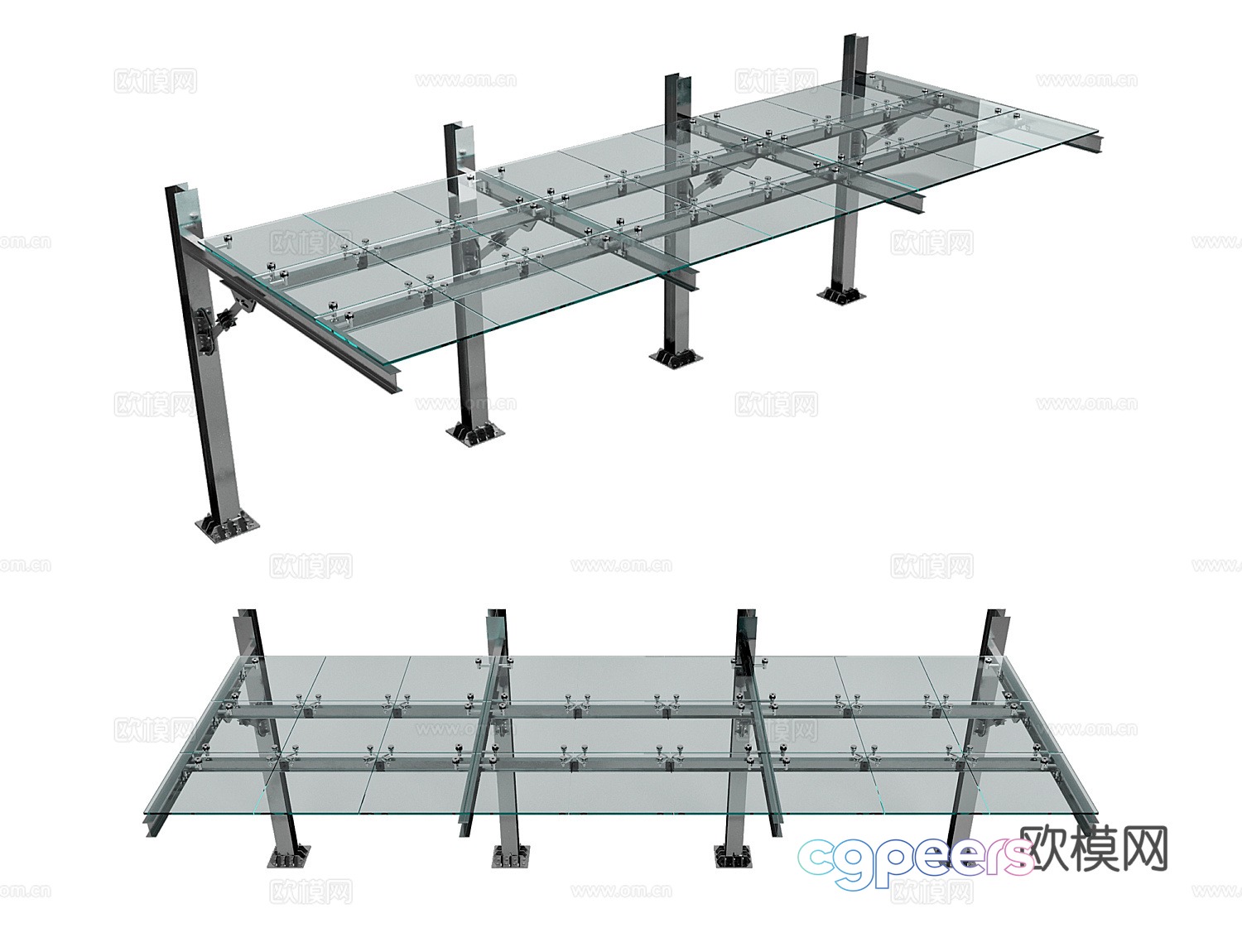 Glass canopy 3d model Glass canopy 3d model