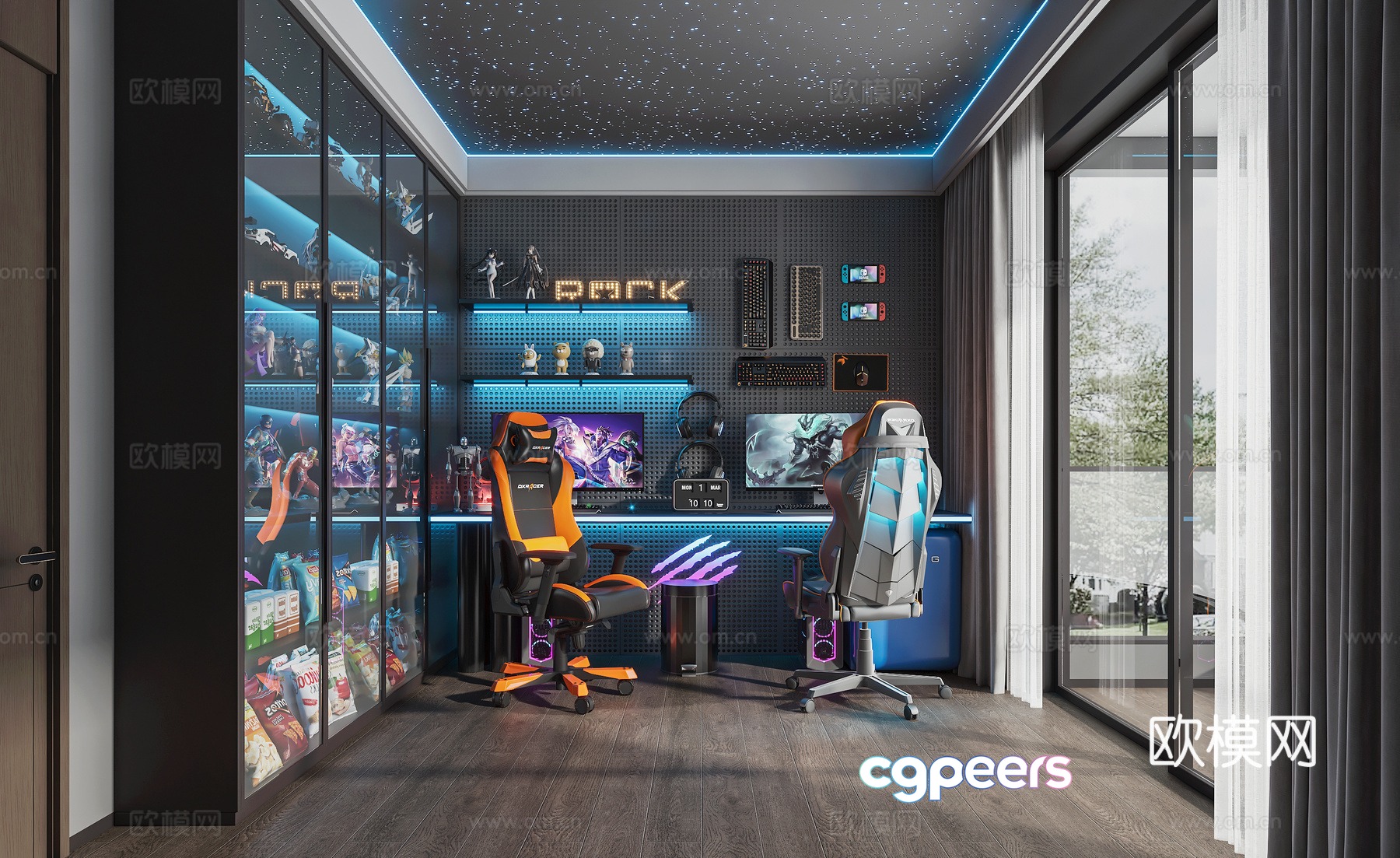 Modern minimalist entertainment e-sports room 3d model Modern minimalist entertainment e-sports room 3d model