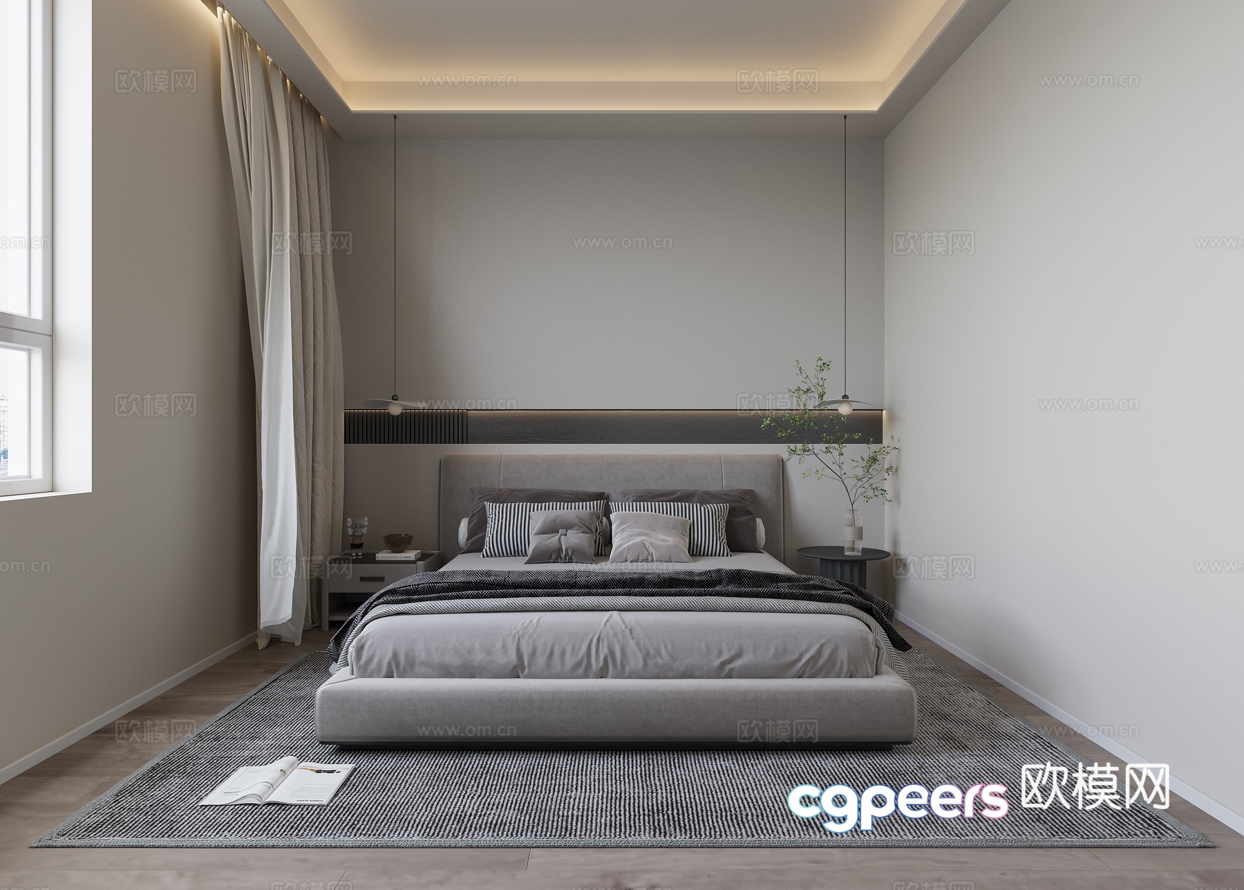Modern bedroom 3d model Modern bedroom 3d model