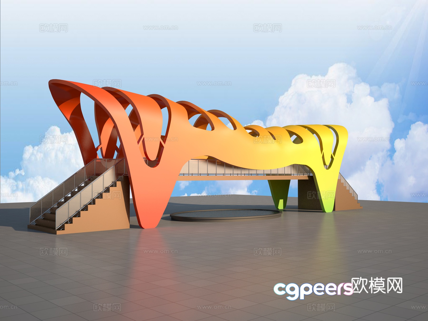 Rainbow Bridge 3D Model Rainbow Bridge 3D Model