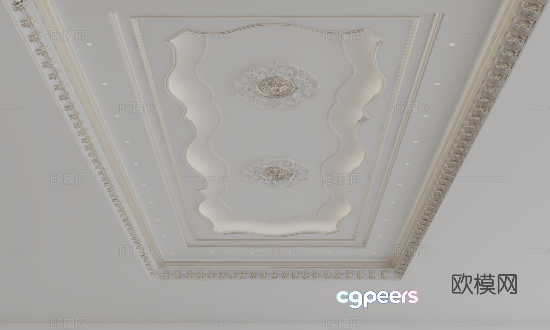 European style ceiling 3D model European style ceiling 3D model