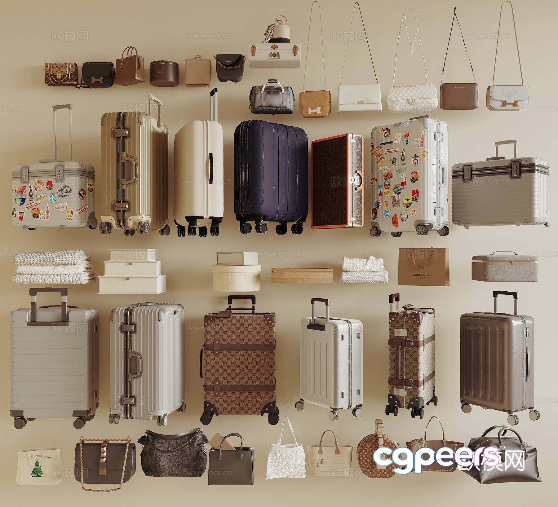 Suitcase Bag Shoulder Bag 3D Model Suitcase Bag Shoulder Bag 3D Model