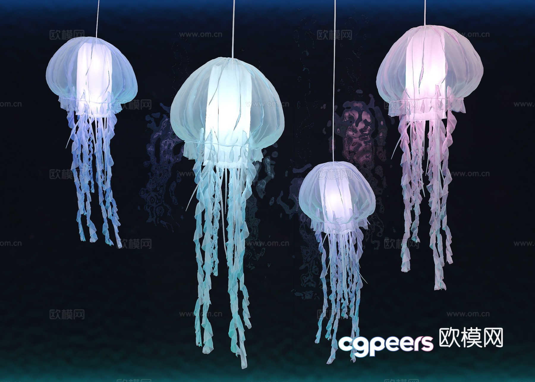 Jellyfish Chandelier 3d Model Jellyfish Chandelier 3d Model