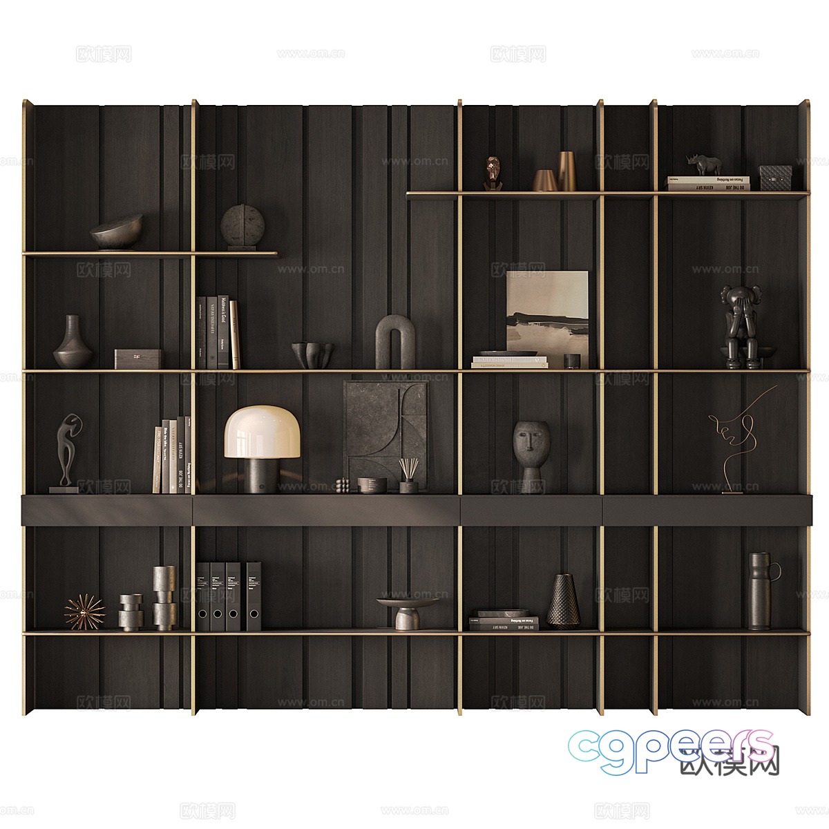 Bookcase 3d model Bookcase 3d model