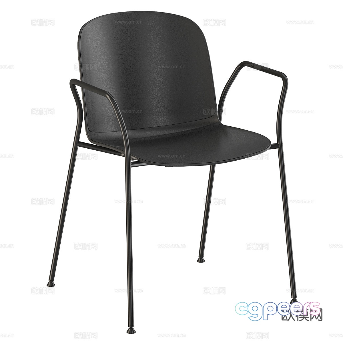 Modern Italian minimalist stainless steel leather dining chair 3d model Modern Italian minimalist stainless steel leather dining chair 3d model