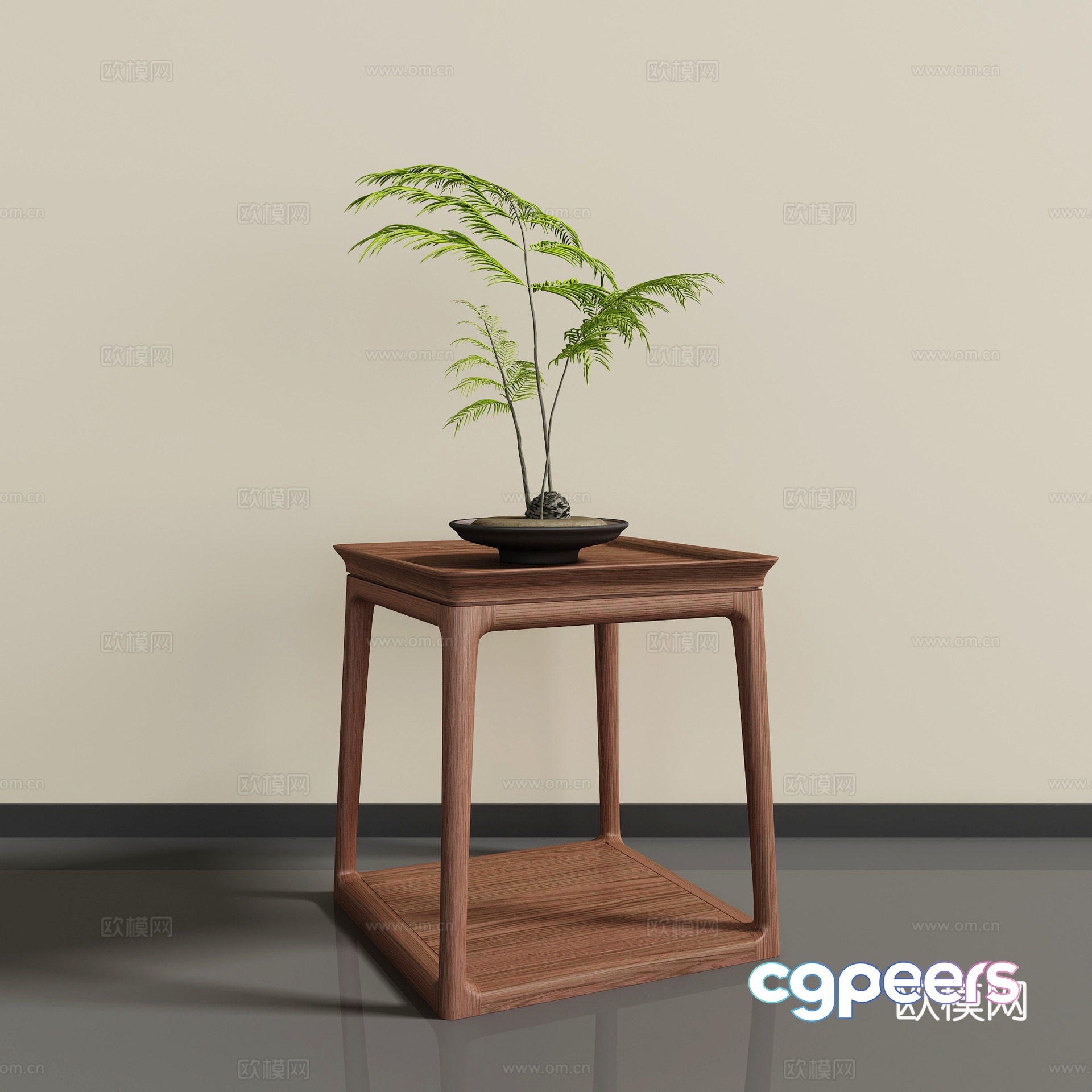 New Chinese angular 3D model New Chinese angular 3D model