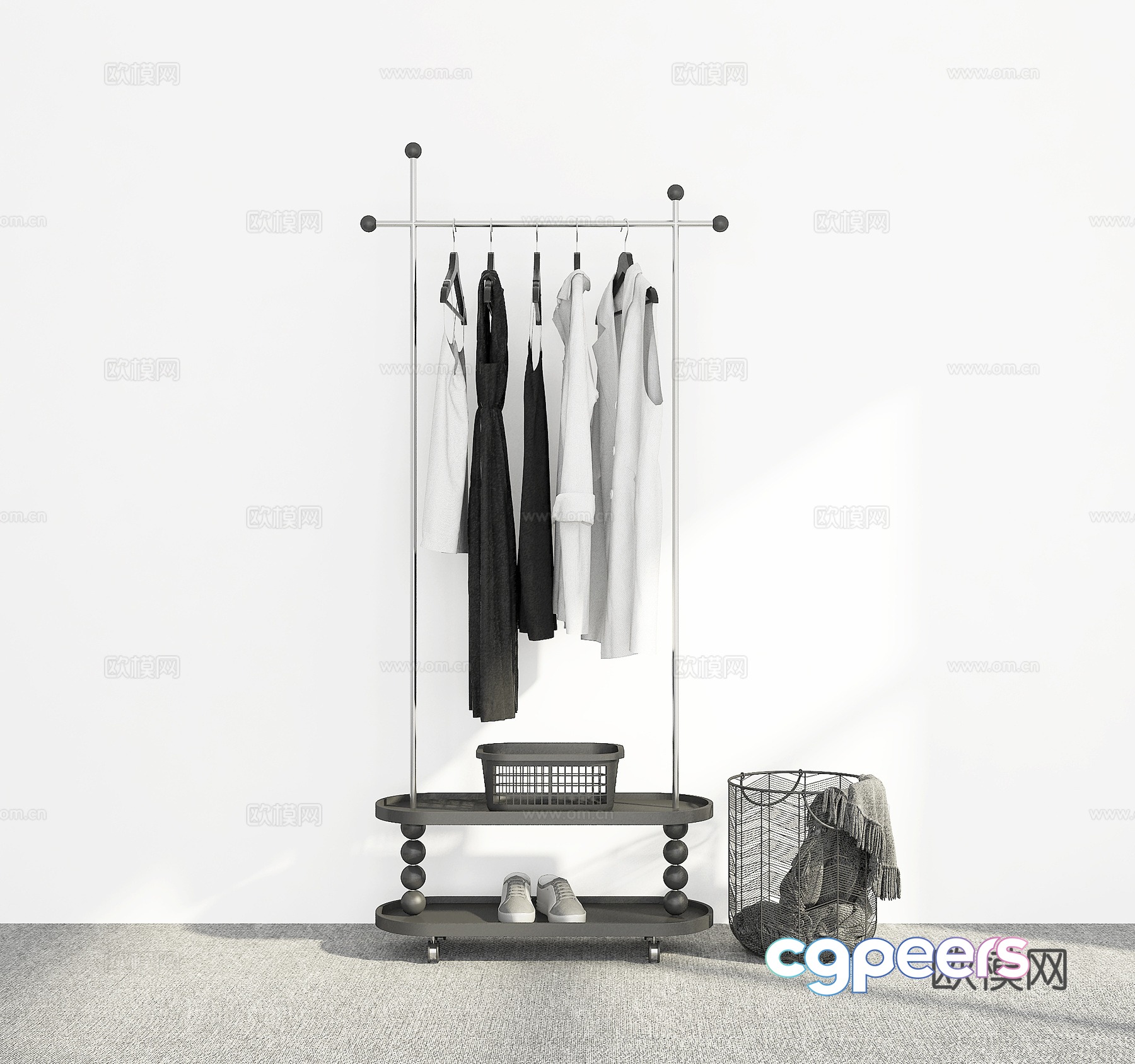 Modern clothes hanger 3d model Modern clothes hanger 3d model