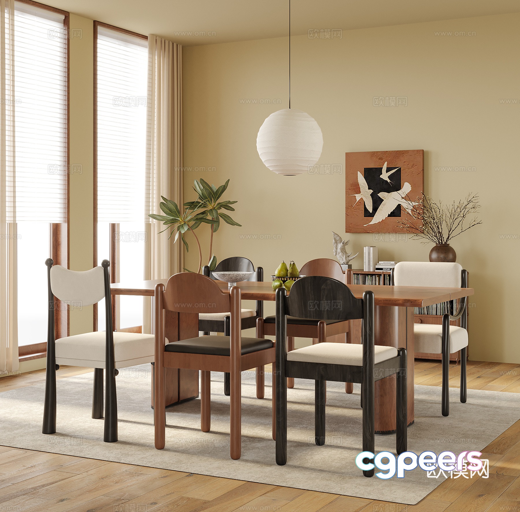 Modern restaurant Dining table and chair Dining chair Dining table 3d model Modern restaurant Dining table and chair Dining chair Dining table 3d model