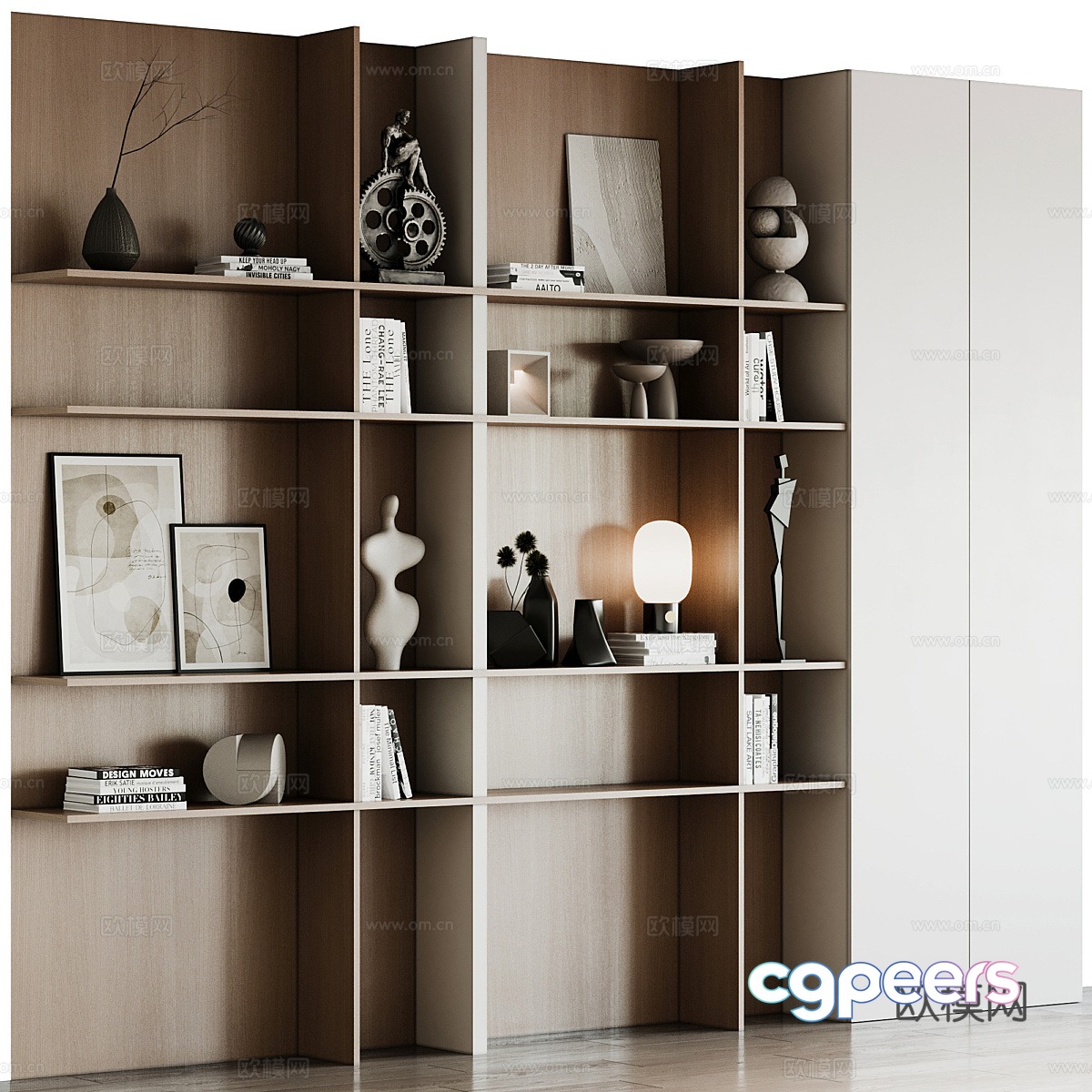 Modern minimalist decorative bookcase 3d model Modern minimalist decorative bookcase 3d model