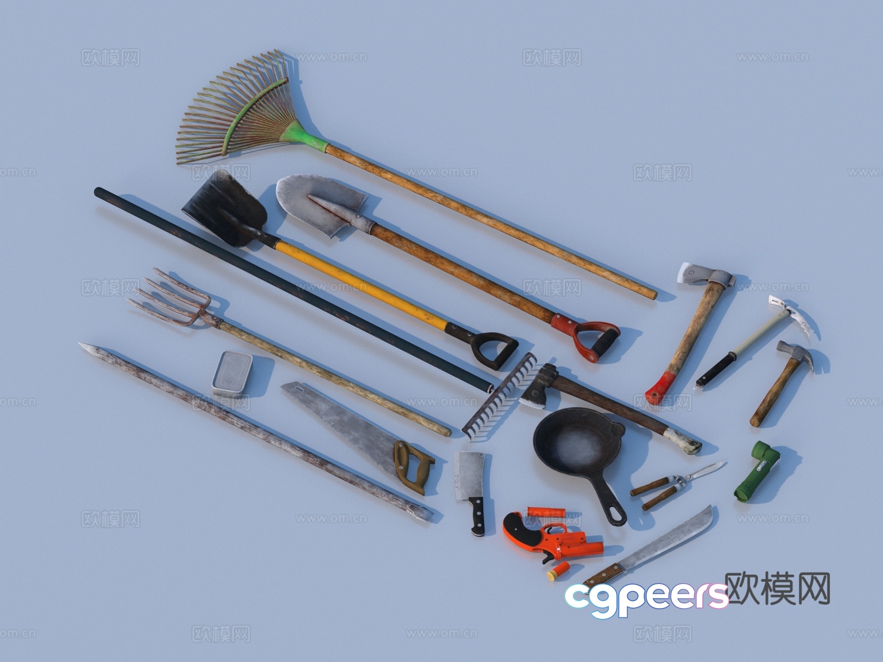 Hardware Tools Farm Tools 3D Model Hardware Tools Farm Tools 3D Model
