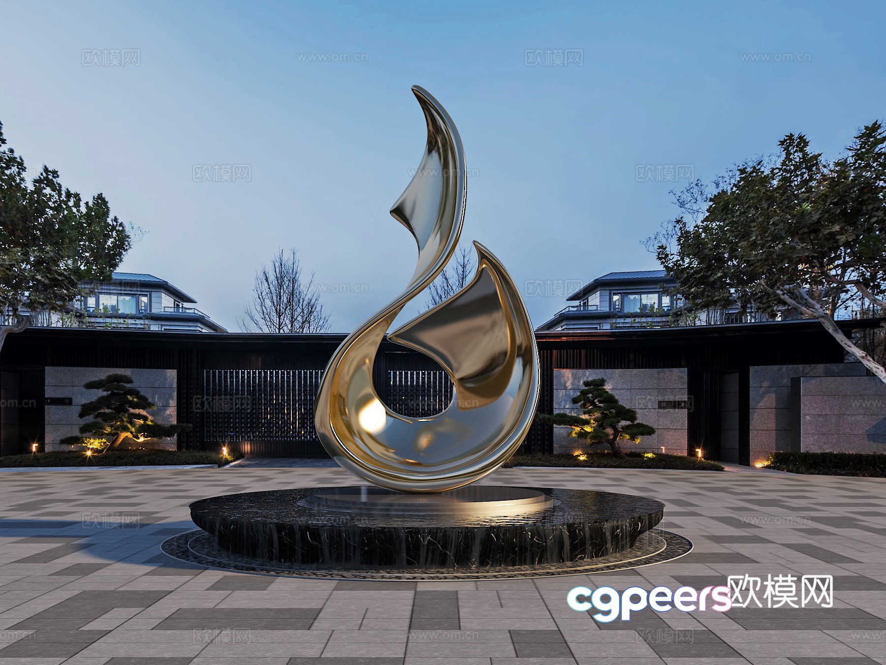 Square installation Sculpture Landscape Art sketch 3d model Square installation Sculpture Landscape Art sketch 3d model