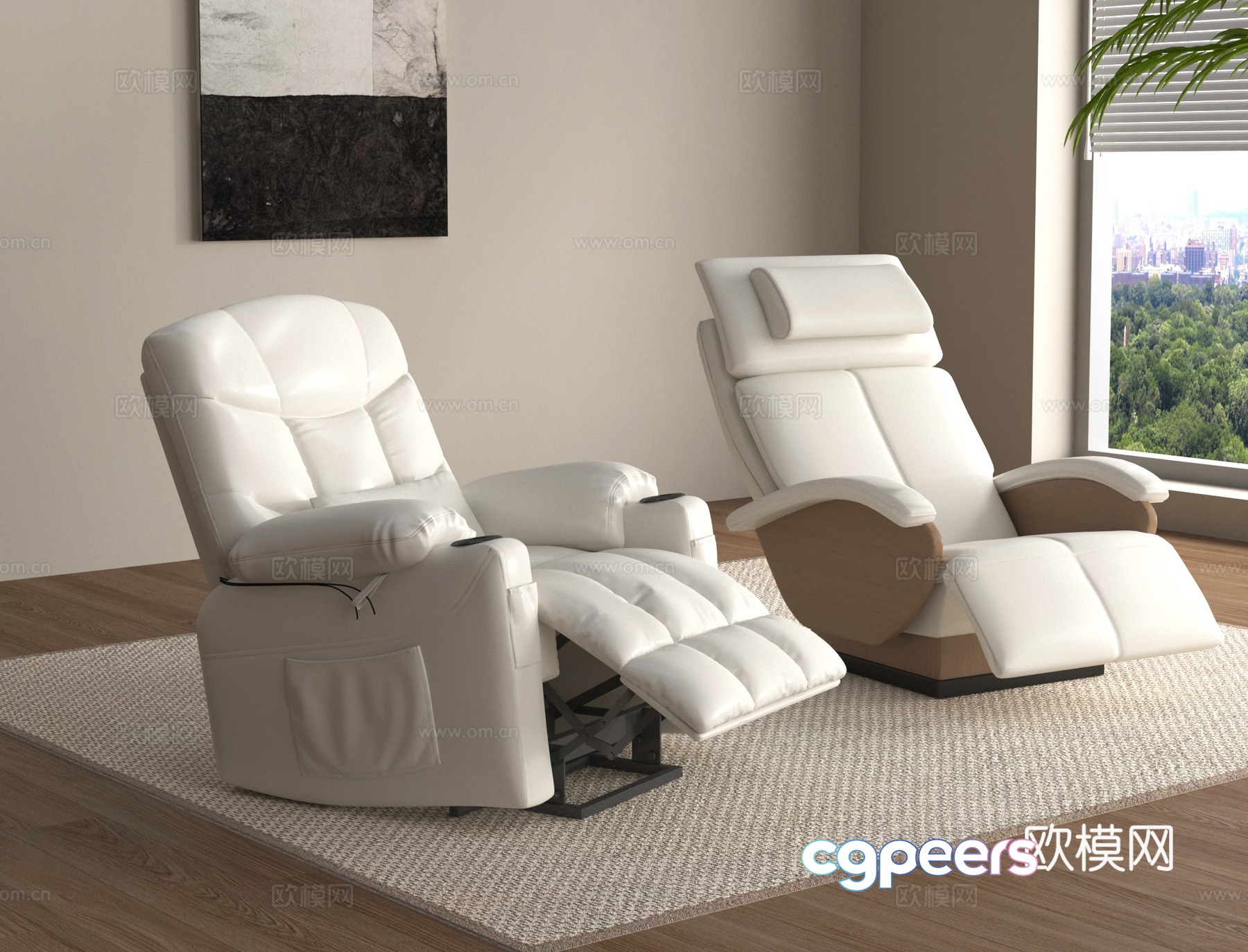 Massage chair recliner massage sofa 3d model Massage chair recliner massage sofa 3d model