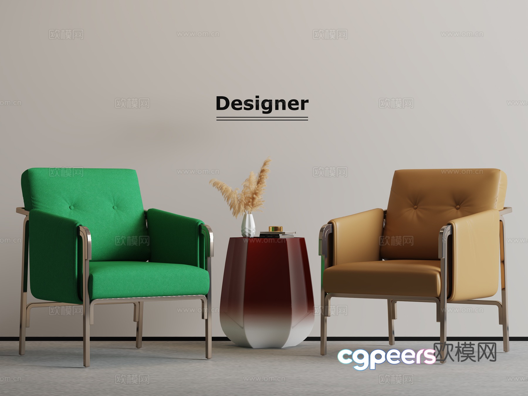 Modern light luxury leisure chair 3d model Modern light luxury leisure chair 3d model