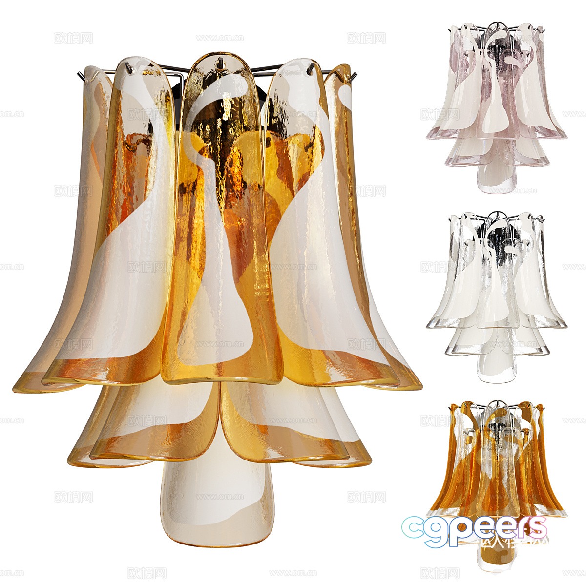 Modern light luxury glass wall lamp 3d model Modern light luxury glass wall lamp 3d model