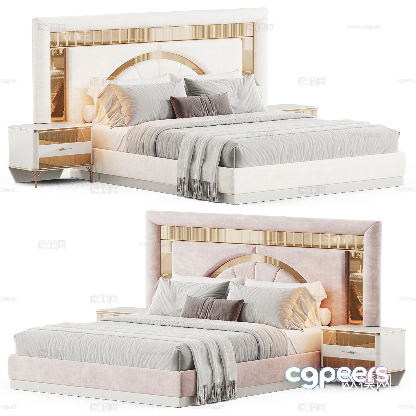 Italian double bed 3d model 3d model Italian double bed 3d model 3d model