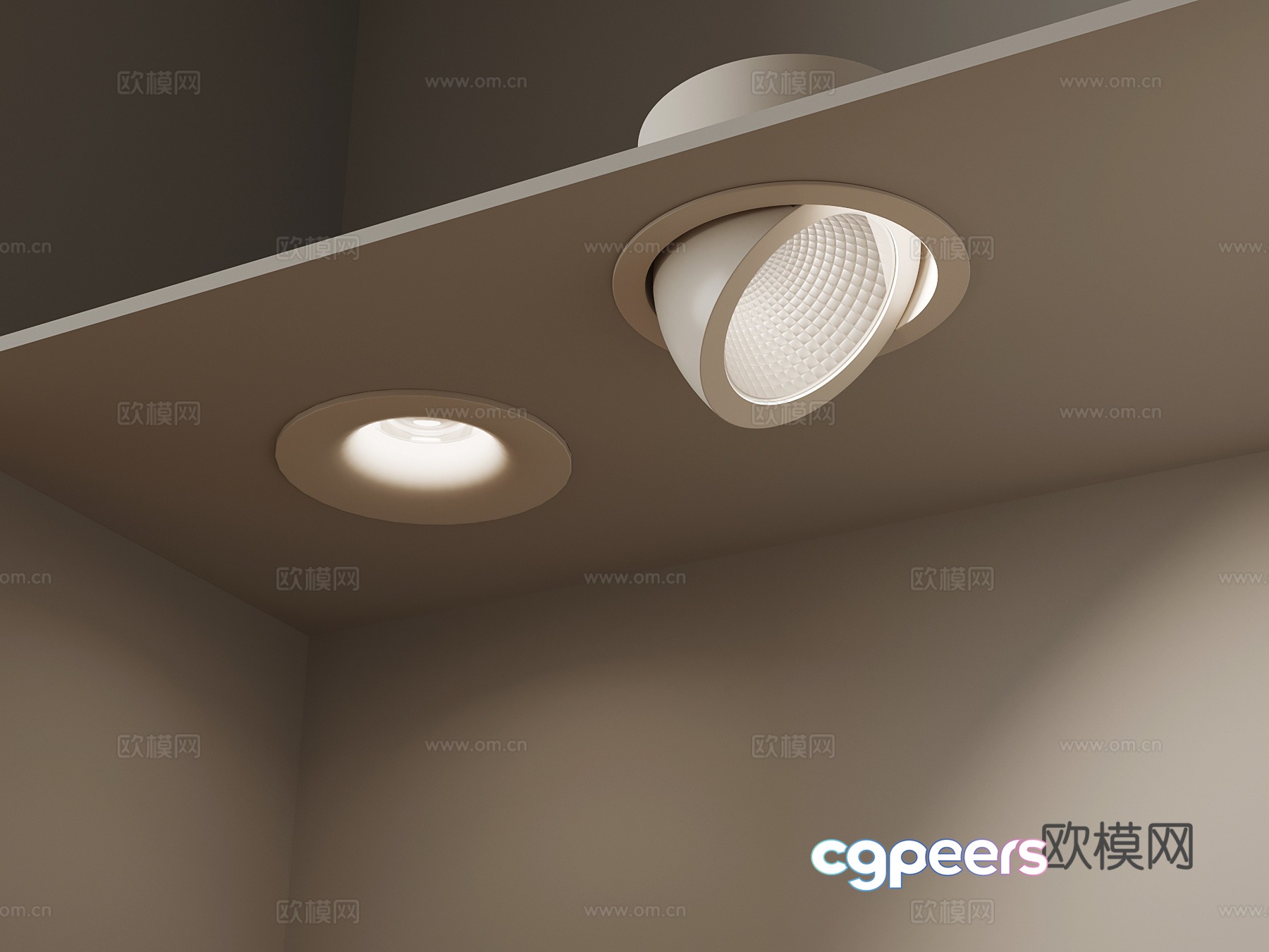 Modern downlight spotlight embedded downlight 3D model Modern downlight spotlight embedded downlight 3D model