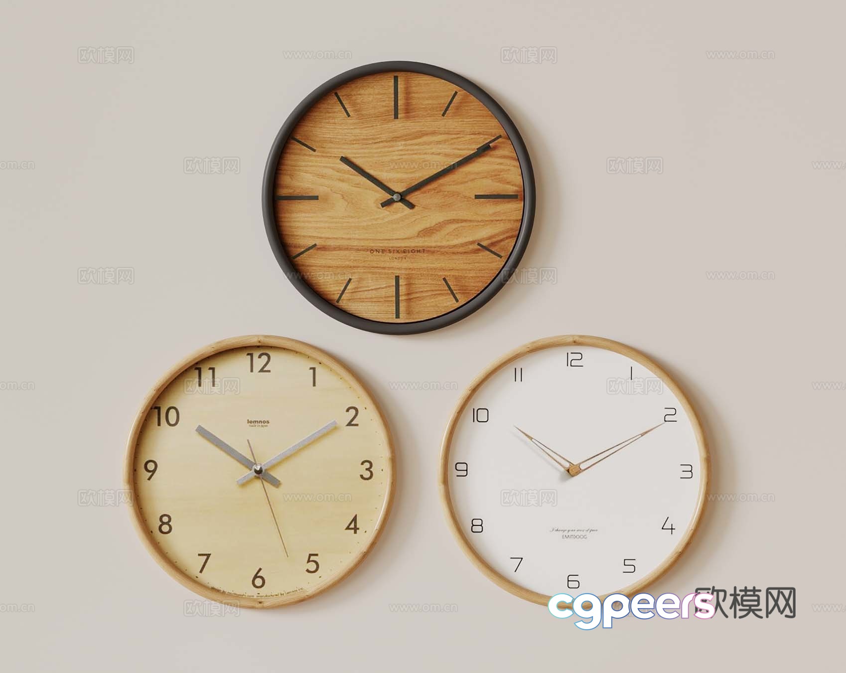 Modern Wasabi Wind Clock Wall Clock 3D Model Modern Wasabi Wind Clock Wall Clock 3D Model