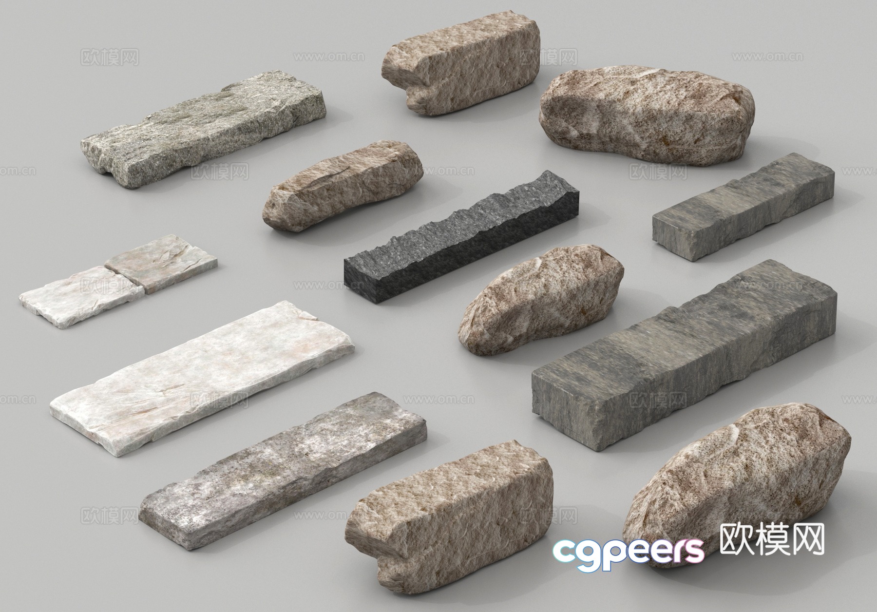 Stone Stone Bluestone Stone Steps Long Stone 3D Model Stone Stone Bluestone Stone Steps Long Stone 3D Model