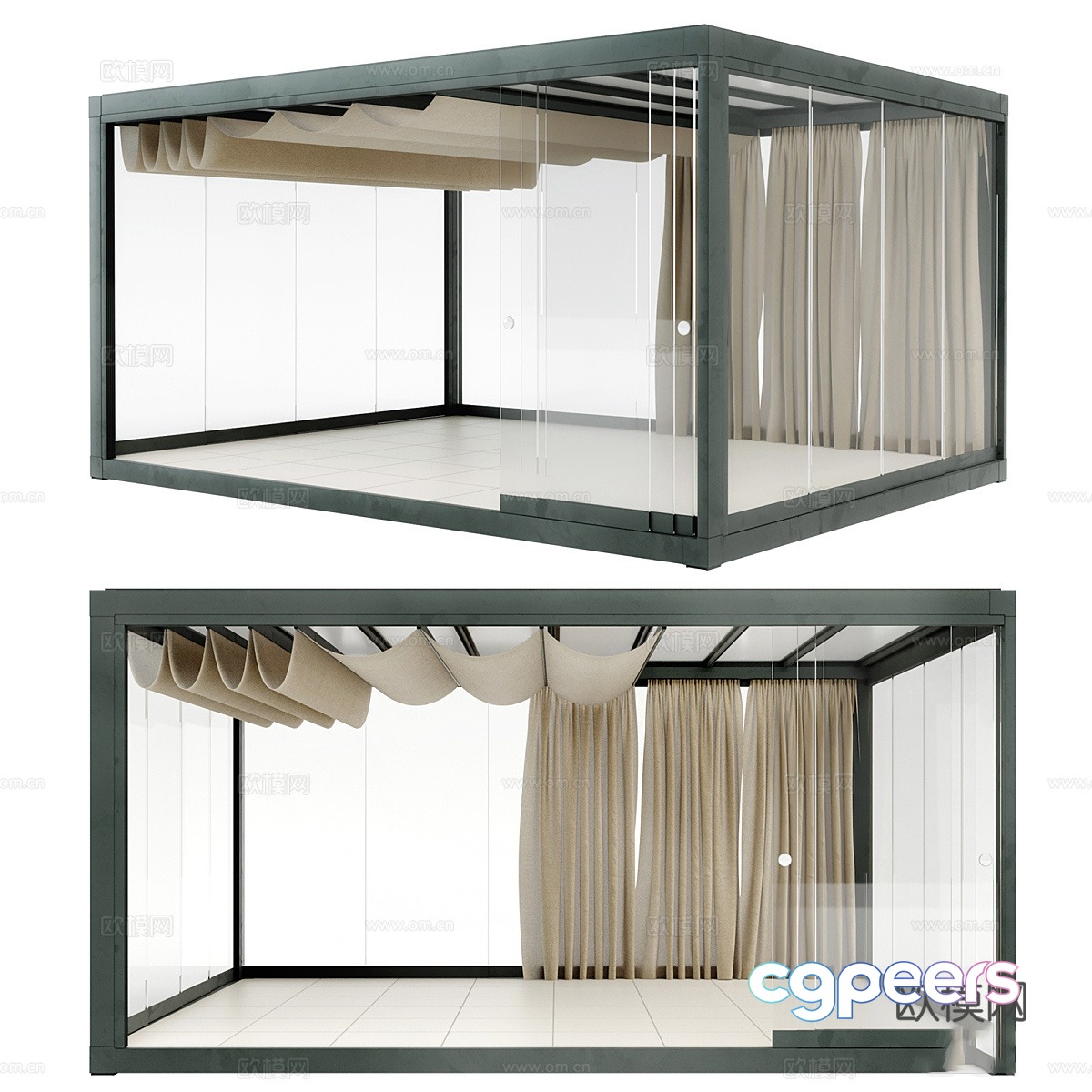 Modern courtyard pavilion 3d model Modern courtyard pavilion 3d model