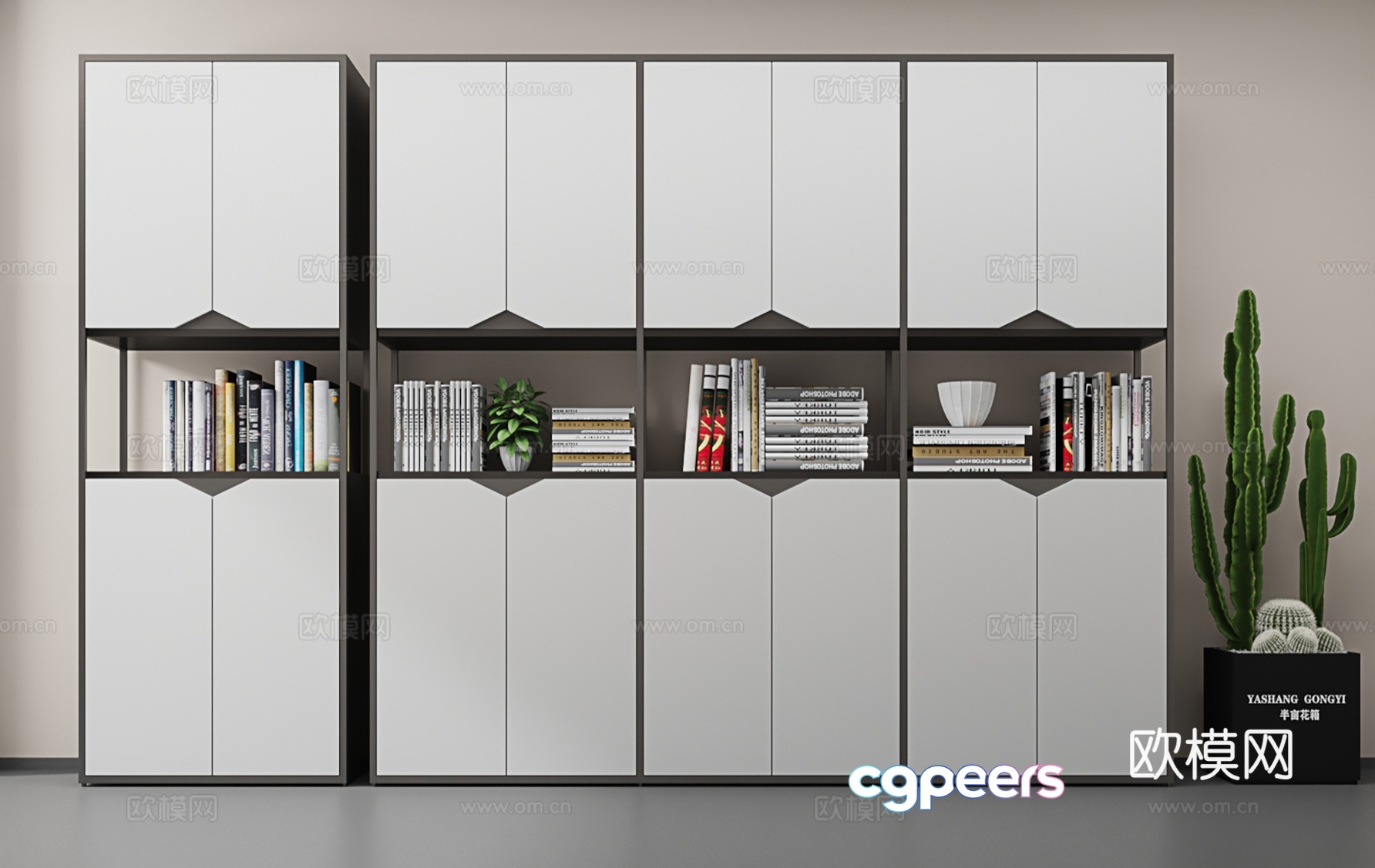 Children’s study bookcase 3d model Children’s study bookcase 3d model