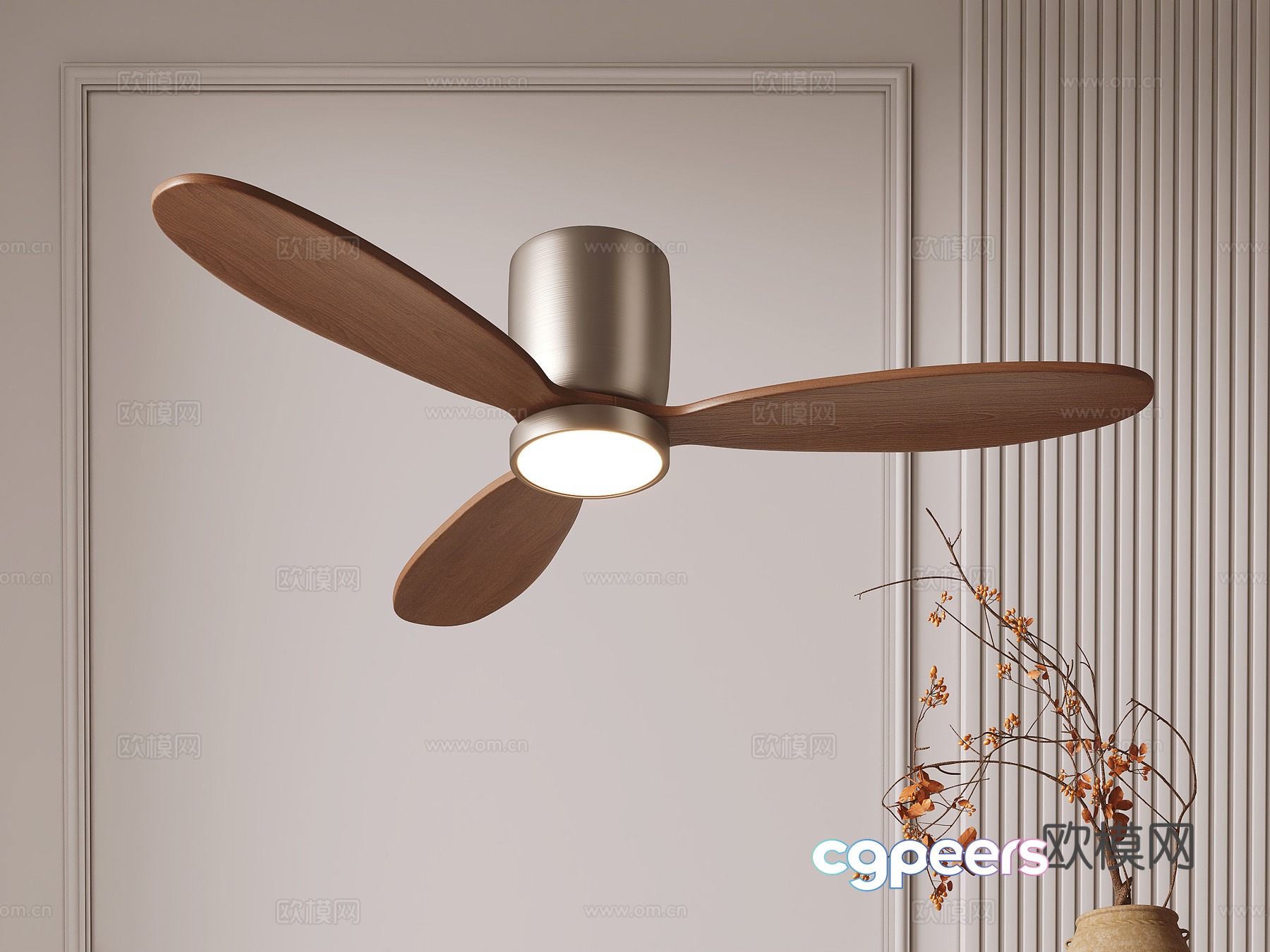 Nordic fan light ceiling fan light 3d model Nordic fan light ceiling fan light 3d model