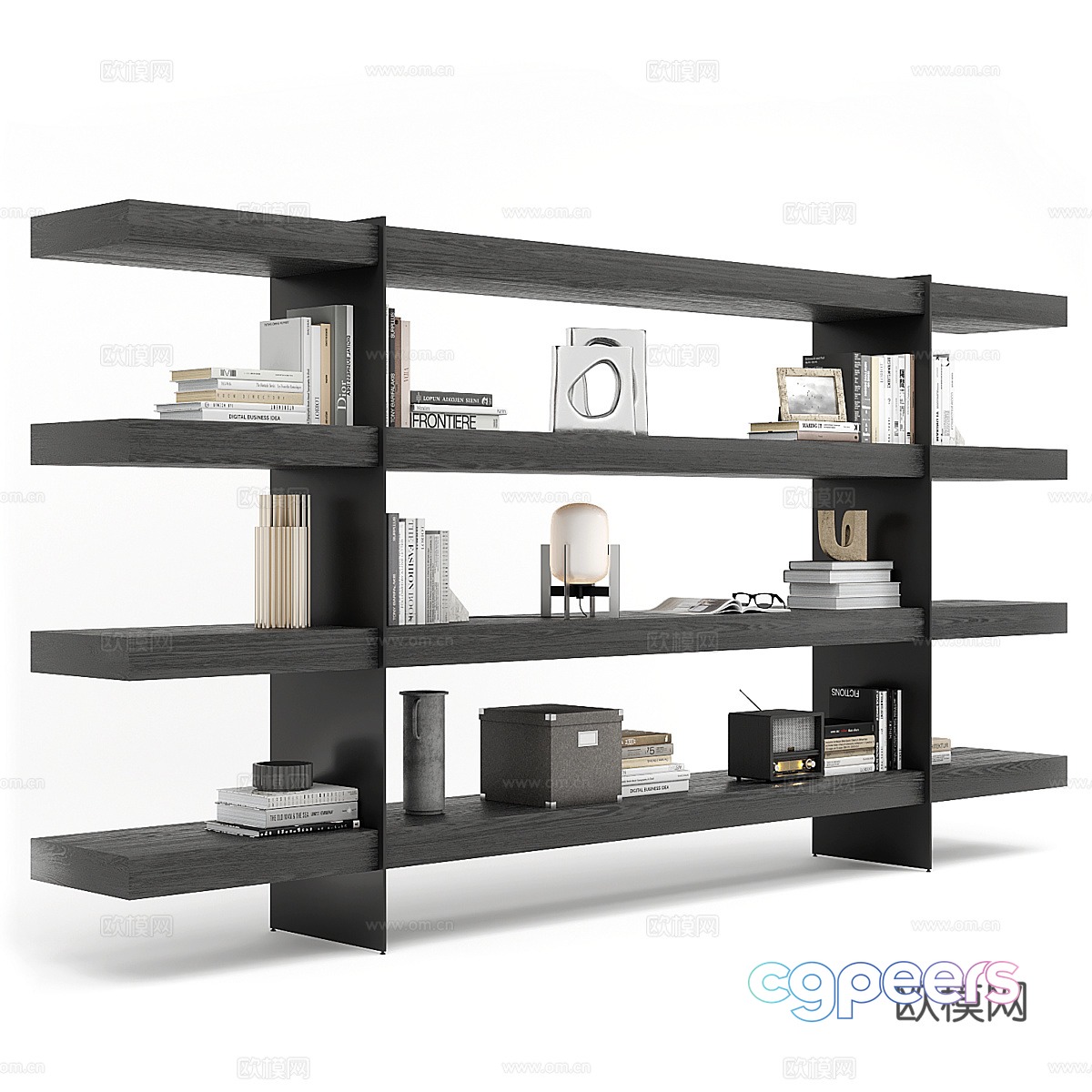Modern Italian minimalist decorative shelf bookshelf 3d model Modern Italian minimalist decorative shelf bookshelf 3d model
