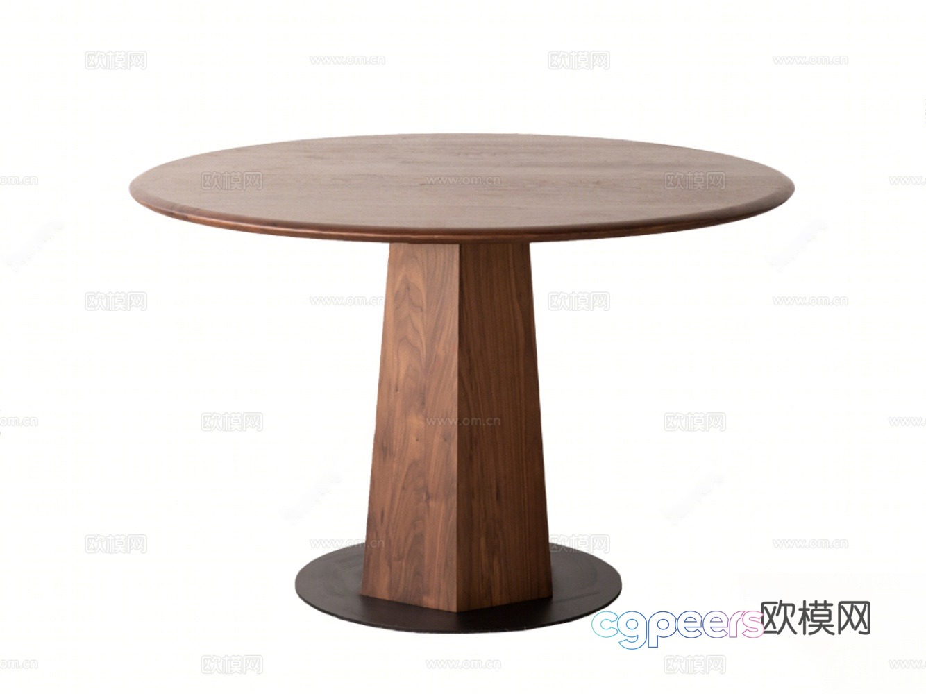 Modern dining table solid wood round table round dining table 3d model Modern dining table solid wood round table round dining table 3d model