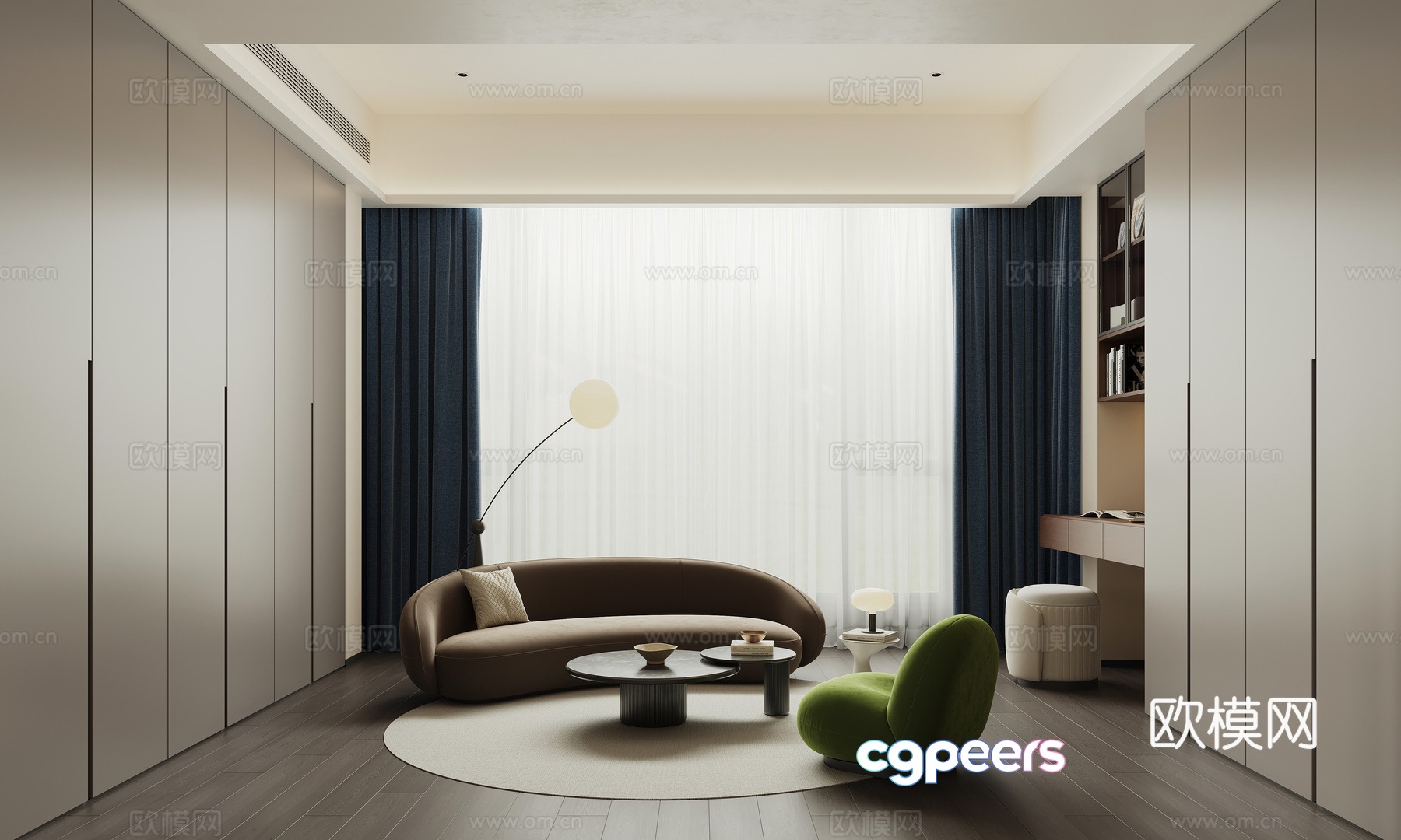 Modern study leisure room writing room 3d model Modern study leisure room writing room 3d model